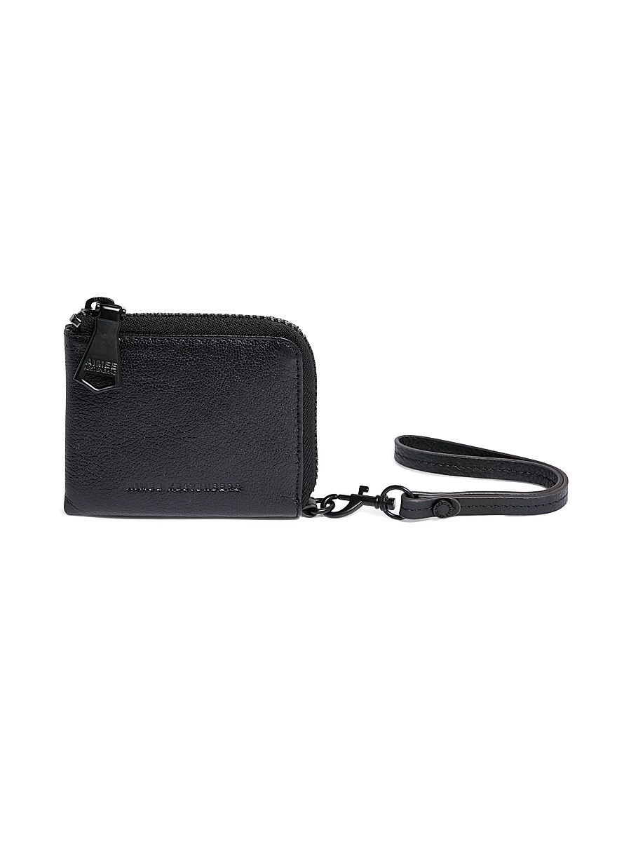 Women's Ava Leather Wristlet Wallet - Black