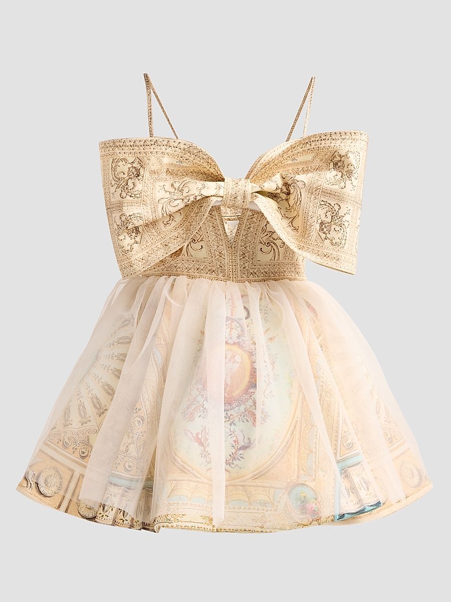 Women's A Beloved Boudoir Bow-Front Mini Dress - A Beloved Boudoir - Size XS