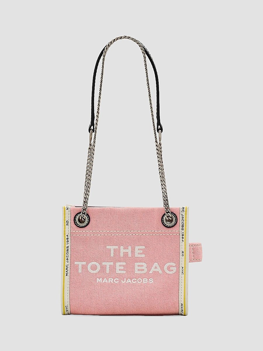 Marc Jacobs Women's The Denim Chain Crossbody Tote Bag - Ribbon Pink