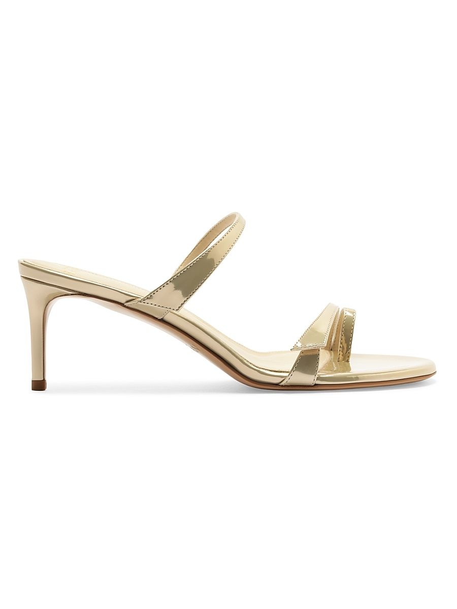 Women's Tita 60MM Metallic Leather Sandals - Yellow - Size 12