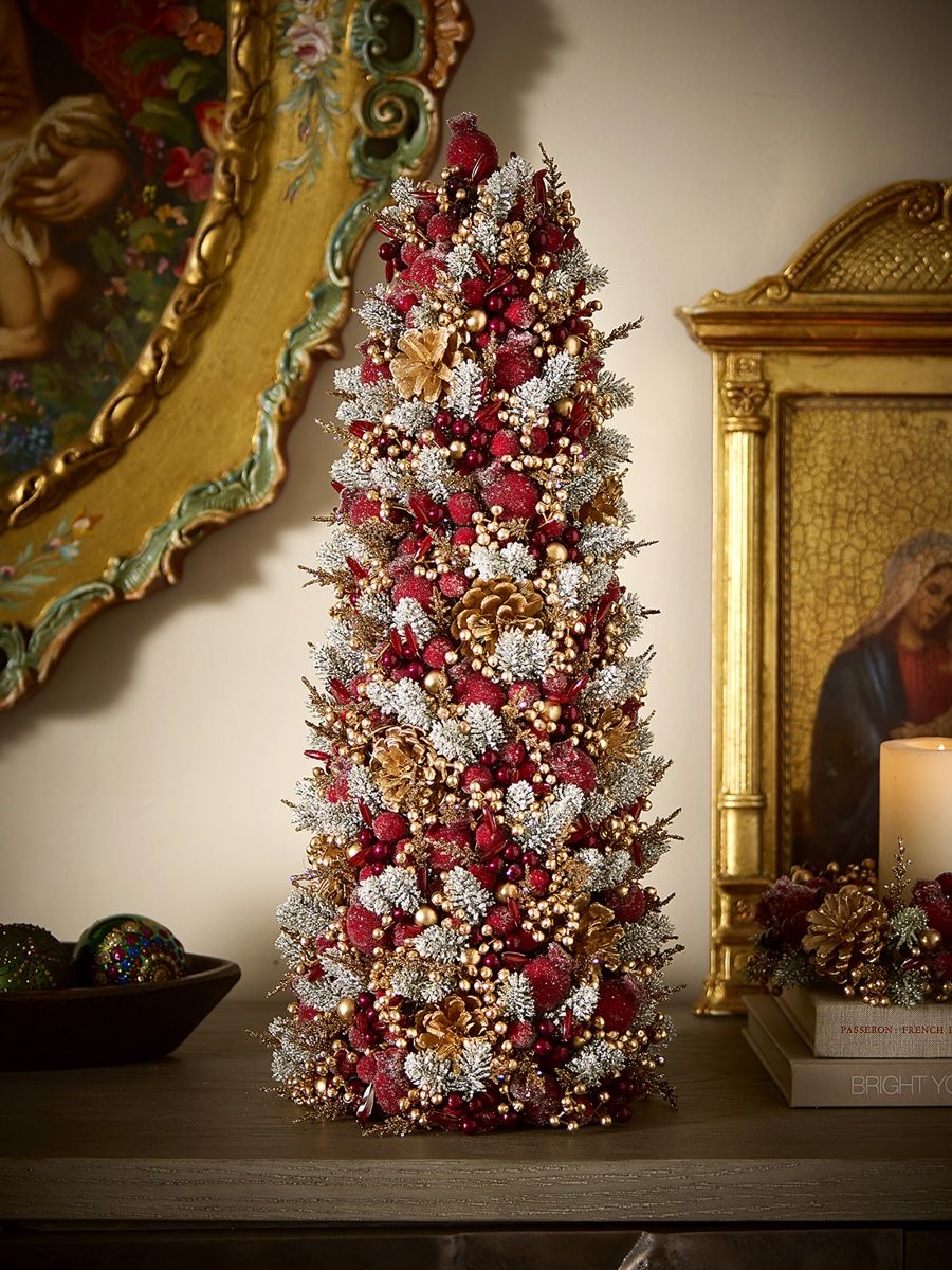 Glittering Garnet Tree/24"