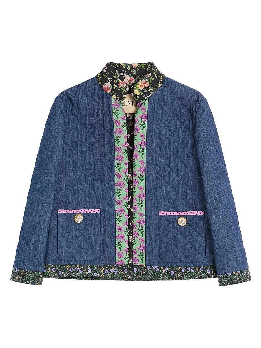 Women's Chambray Denim Jacket - Blue - Size 4