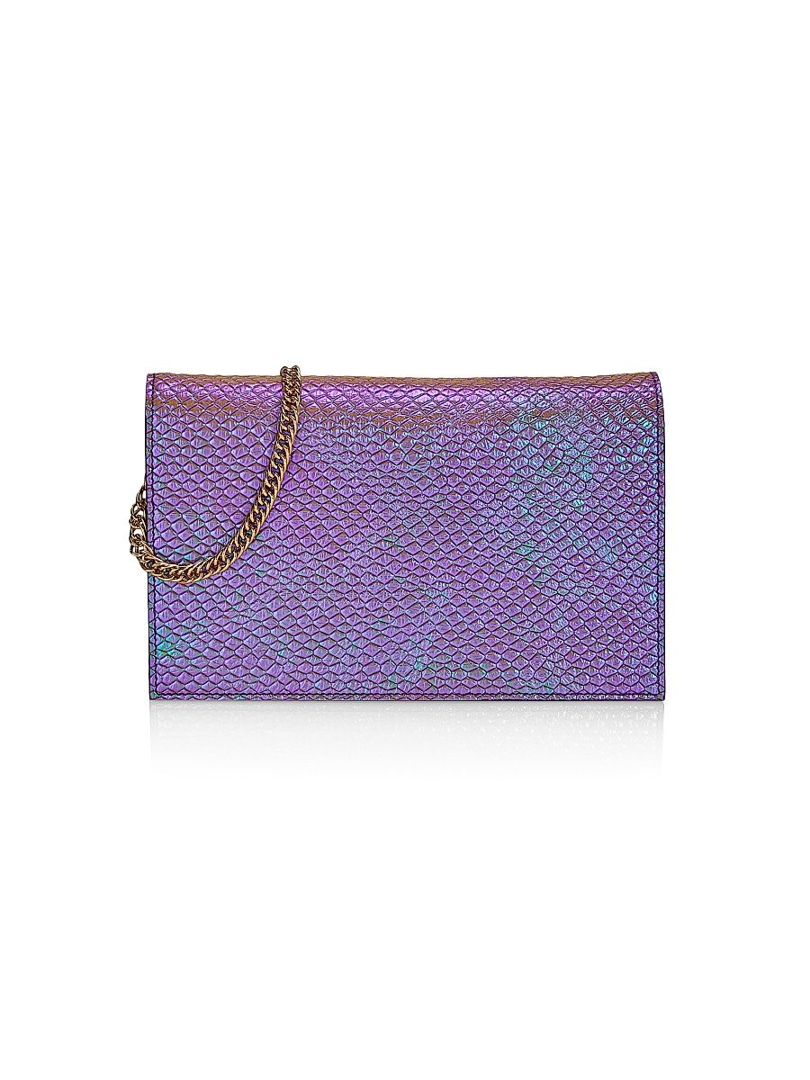 Women's Elena Iridescent Leather Clutch - Iridescent