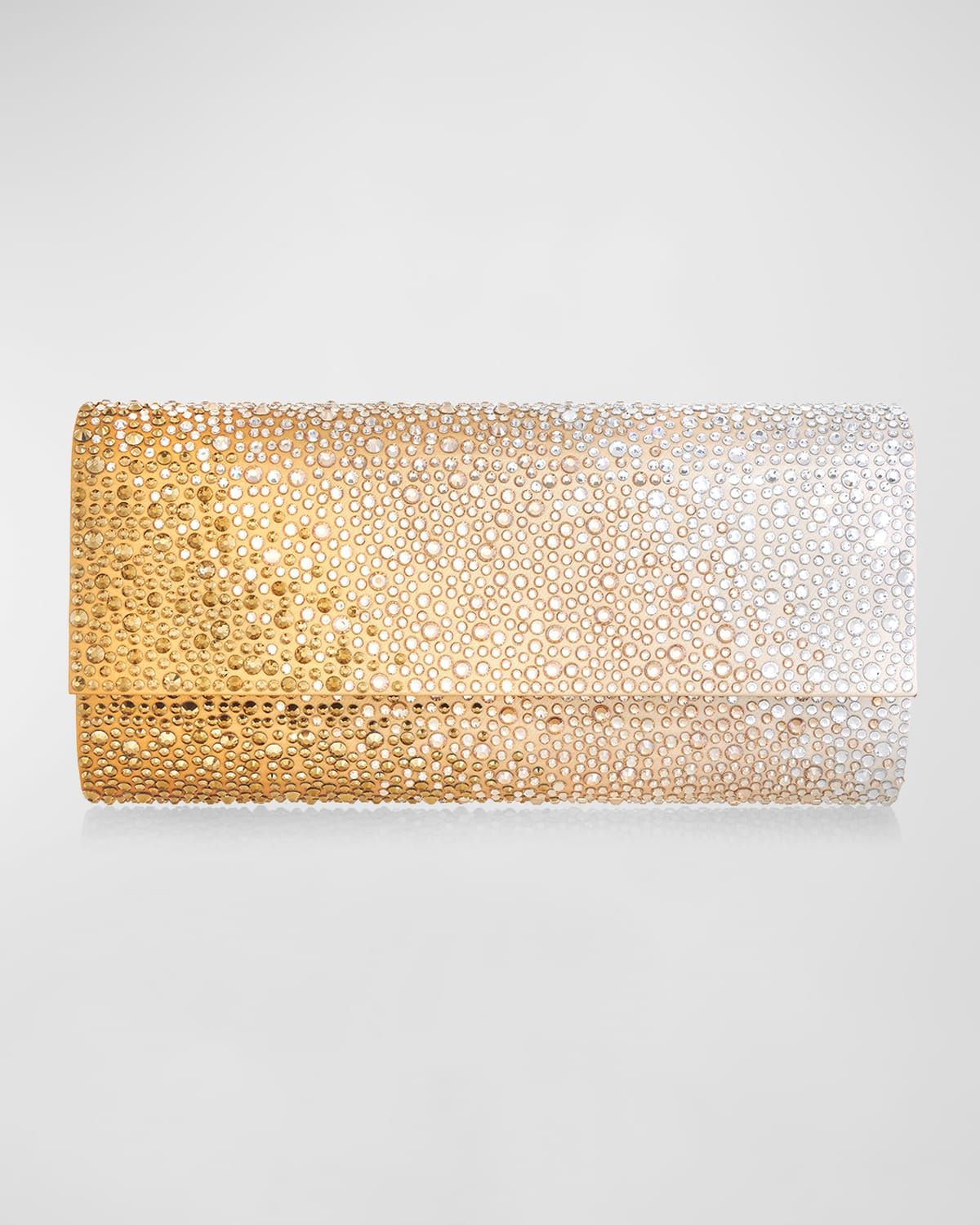 Perry Ombre Crystal Flap Clutch Bag