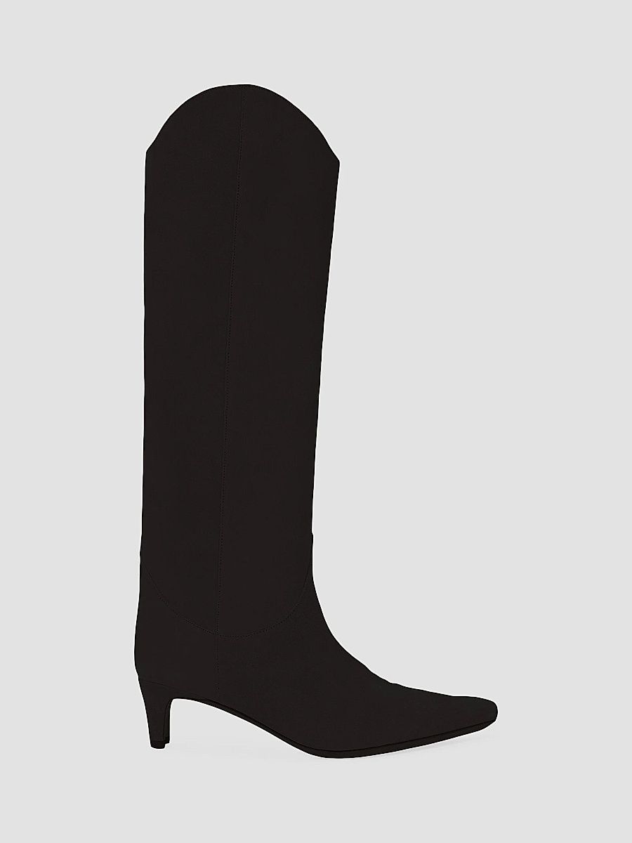 Staud Women's Western Suede Wally Boots - Black - Size 11