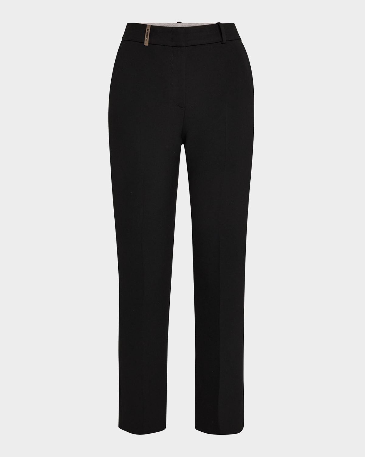 Cropped Side-Slit Pants
