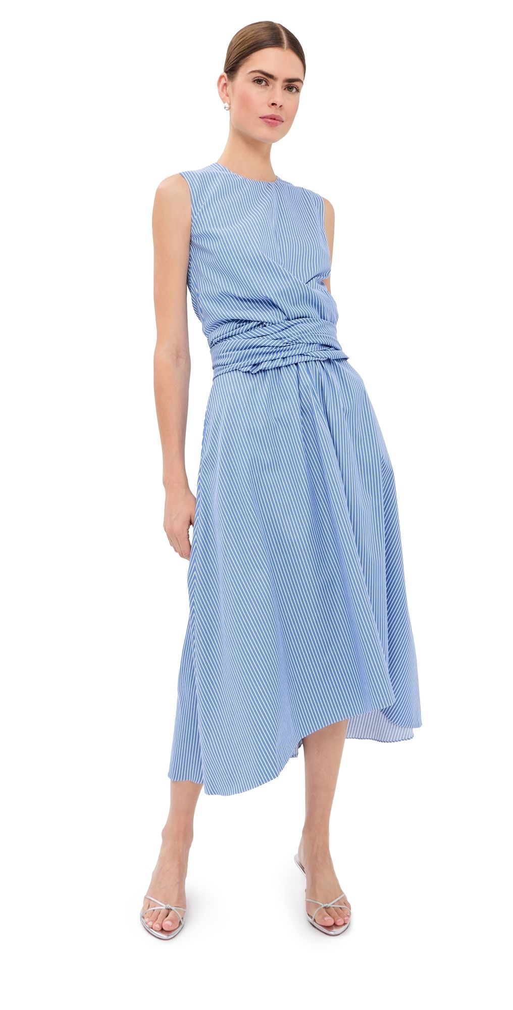 Altuzarra Penny Dress Azure Stripe 38