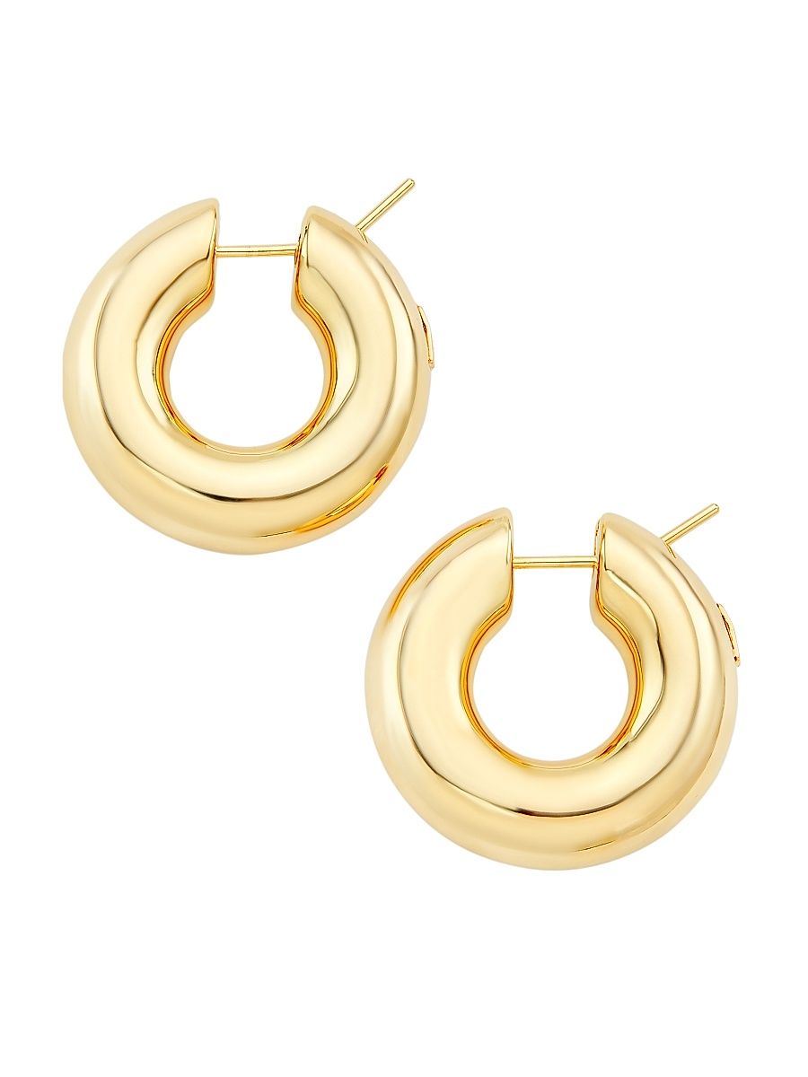 Women's 14K Yellow Gold Tubular Small Hoop Earrings - Gold