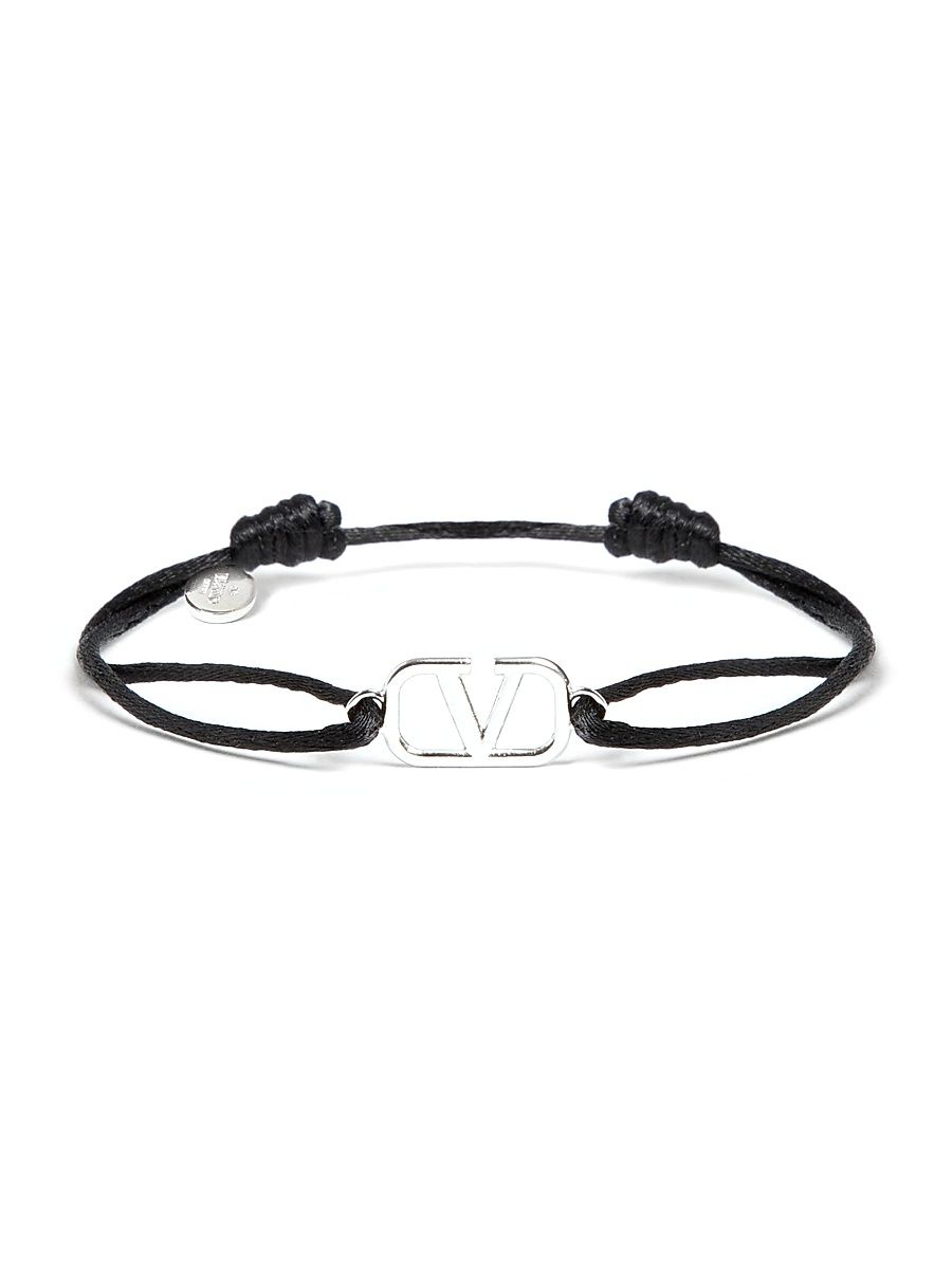 Men's Vlogo Signature Cotton Bracelet - Black