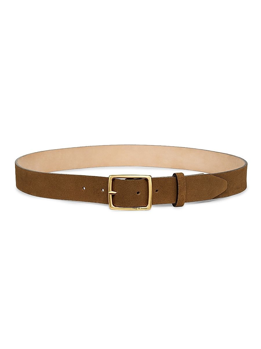 Women's Boyfriend Suede Belt - Brown - Size Large