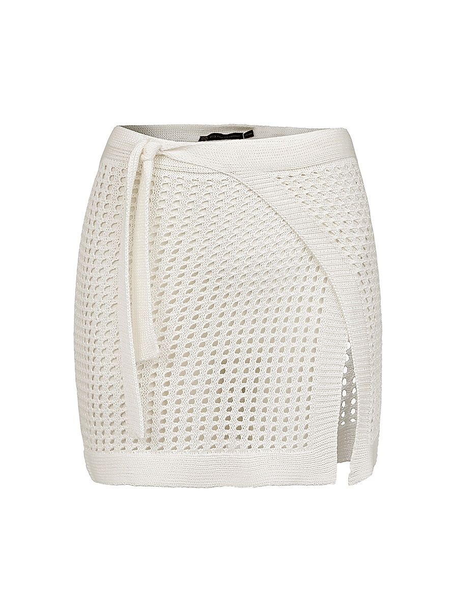 Women's Rena Knit Mini-Pareo - Off White - Size Large