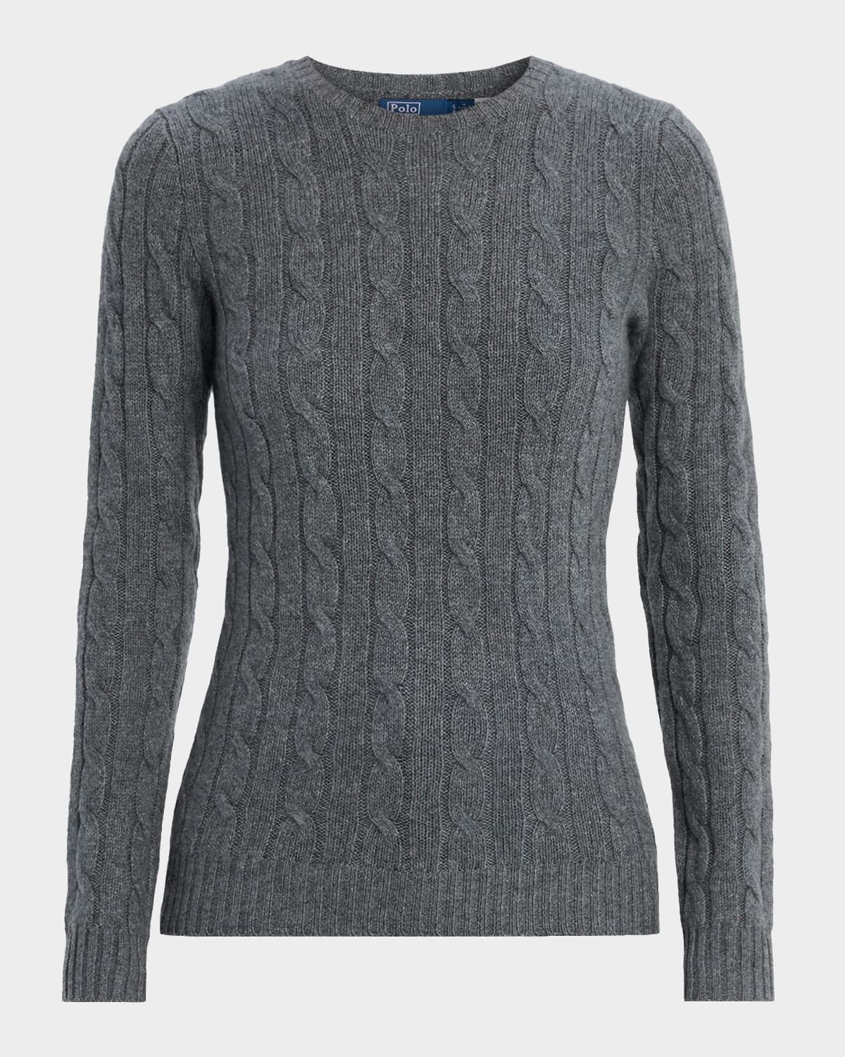Cable-Knit Cashmere Crewneck Sweater