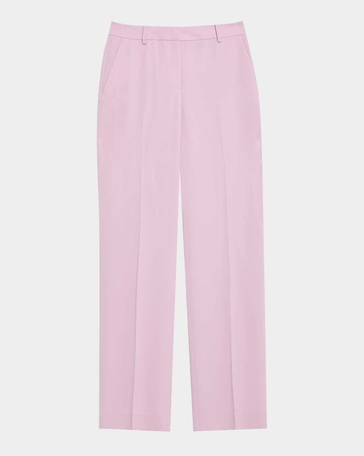 Gates Straight-Leg Crepe Pants