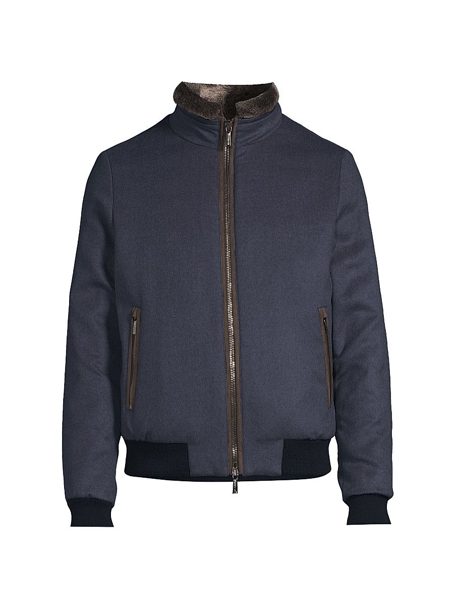 Men's Bellati Wool-Cashmere Jacket - Blue Grey - Size 48