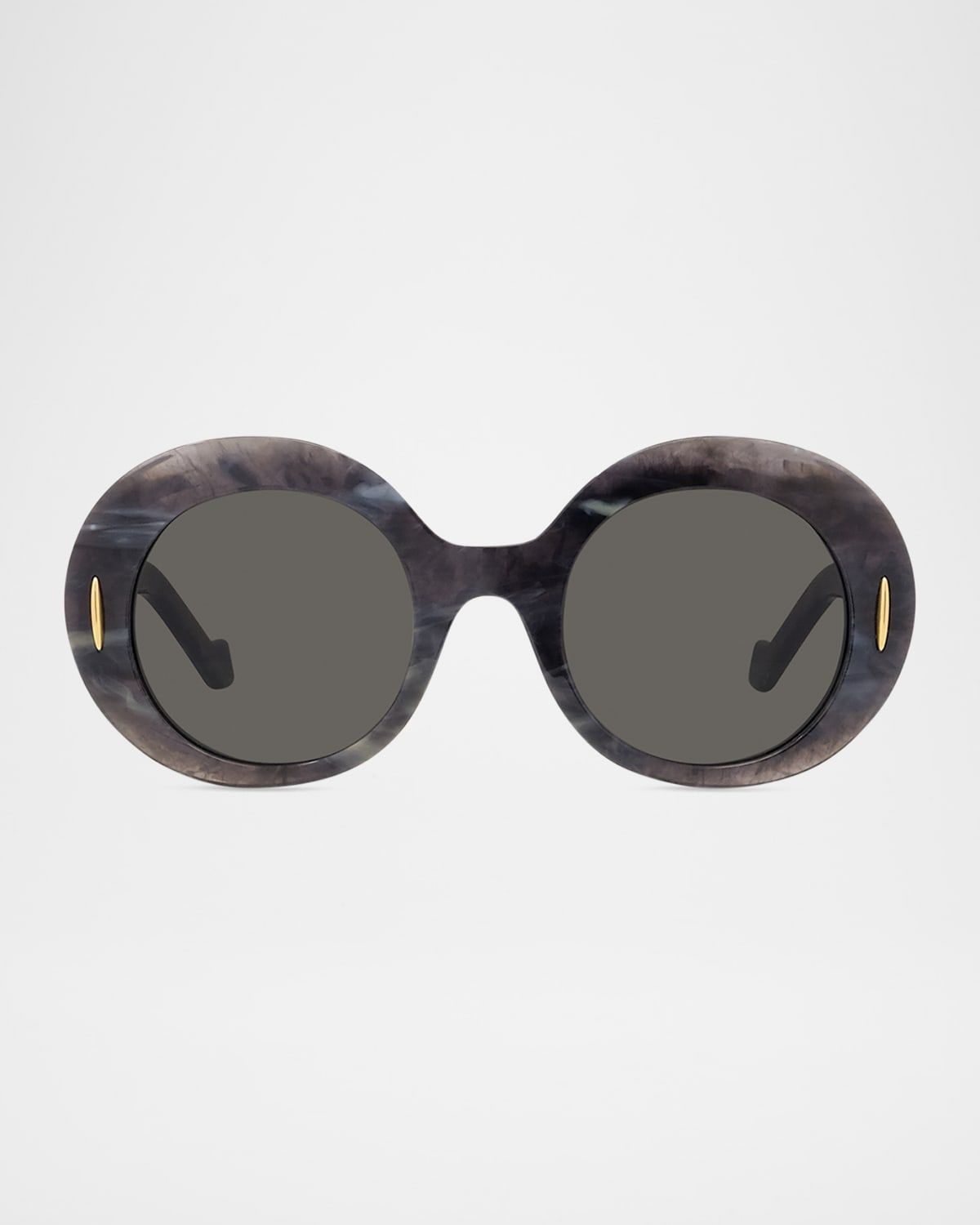 Oval Acetate Sunglasses W/ Anagram