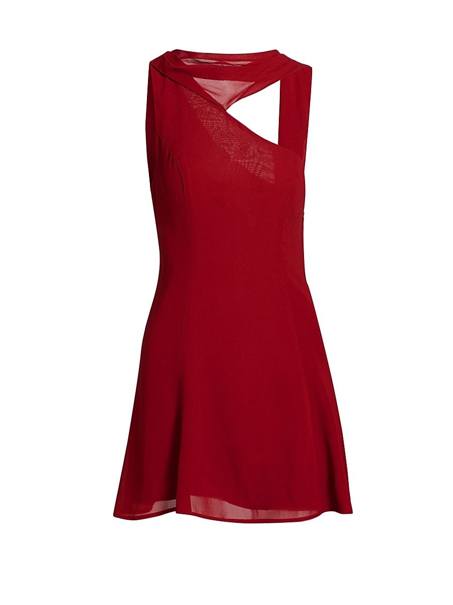 Women's Rossi Asymmetrical Cocktail Dress - Sangre - Size 12
