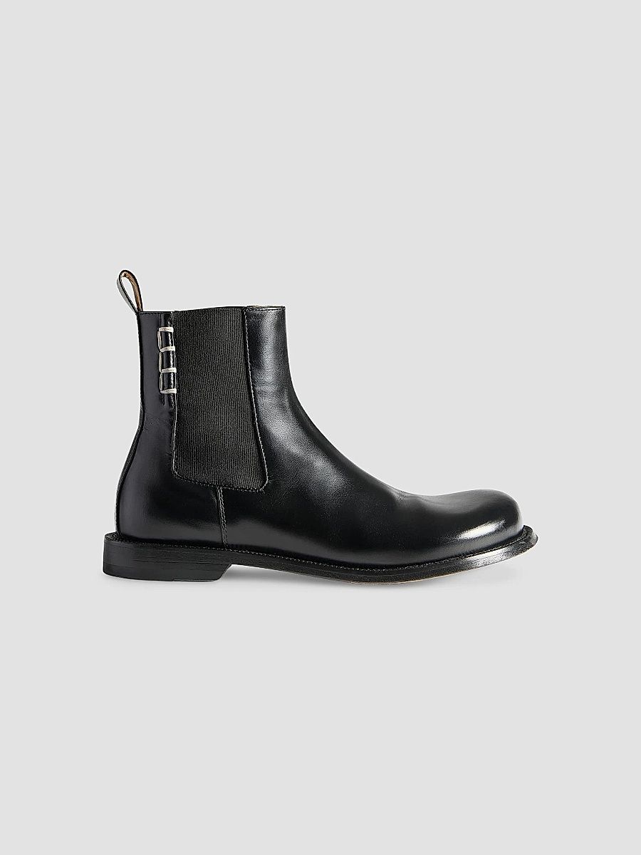 JW Anderson Women's Leather Chelsea Loafer Boots - Black - Size 11