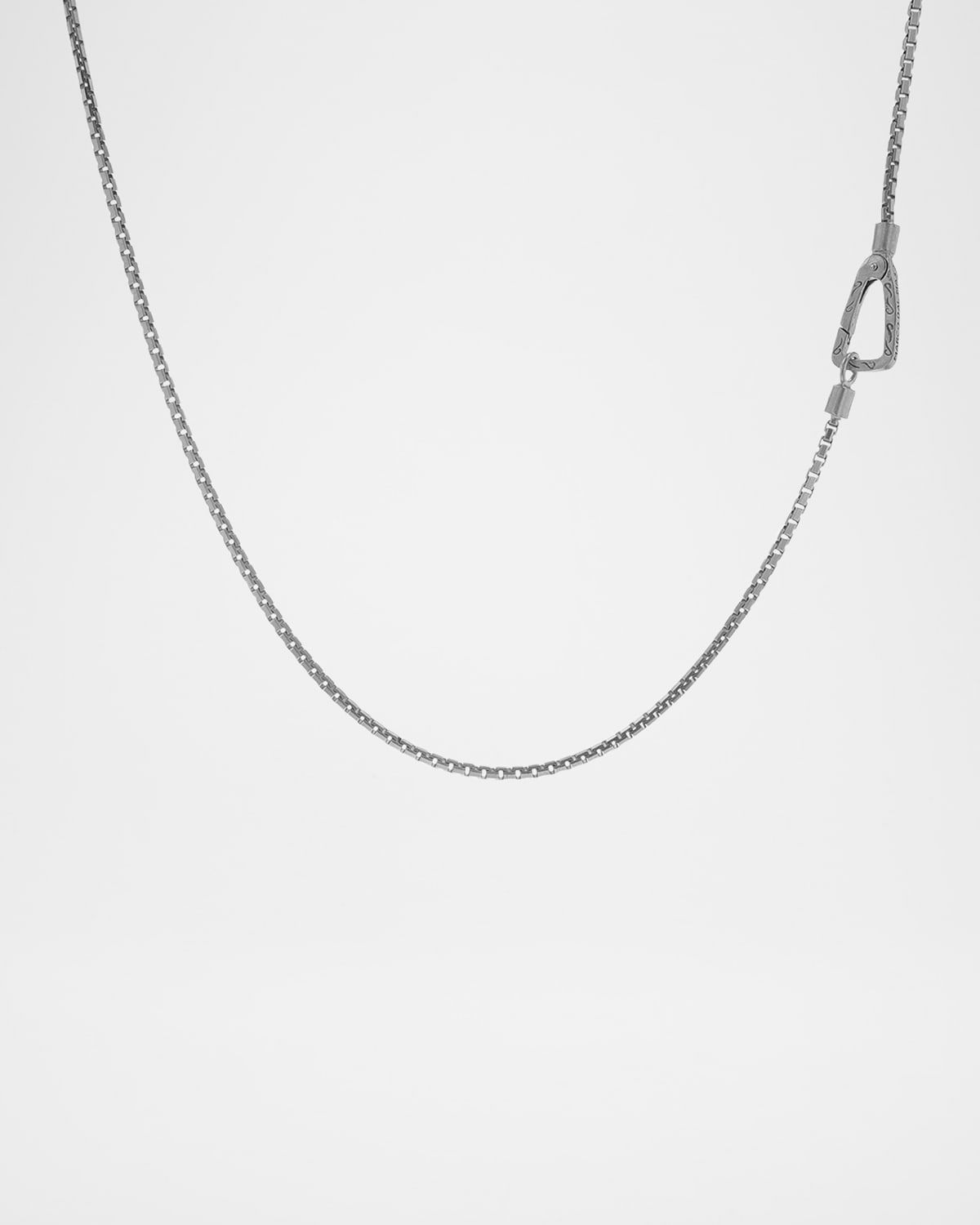 Men & apos;s Ulysses Ultrafine Tubular Oxidized Silver Necklace, 20.5"L