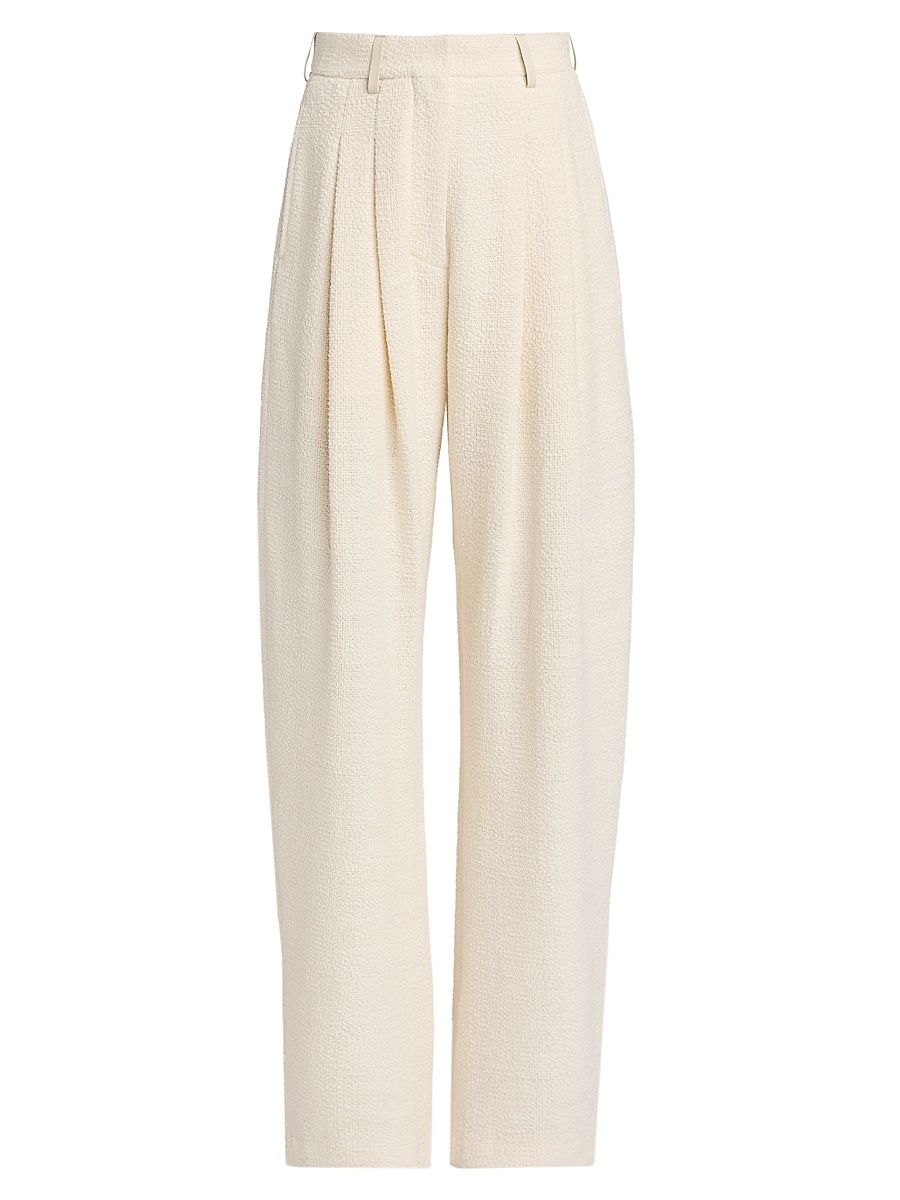 Women's Seka Cotton-Blend Tapered Leg Pants - Ivory - Size XS