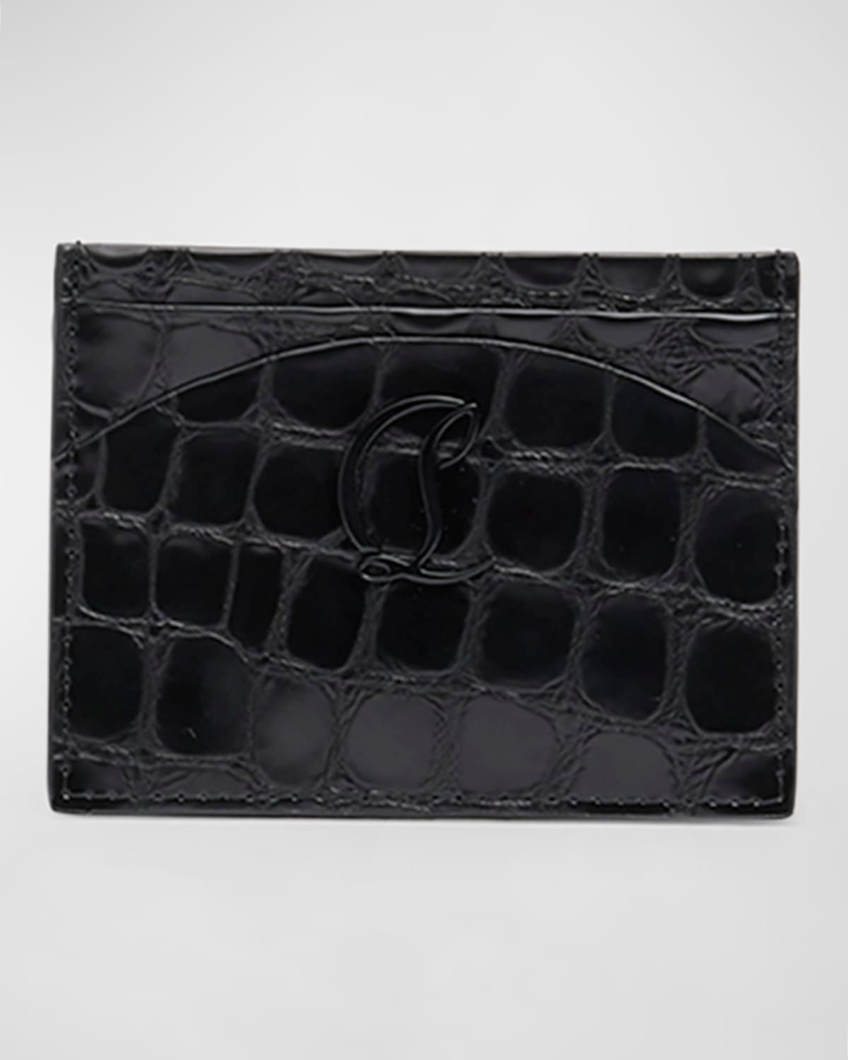 Loubi54 Card Holder in Alligator Embossed Leather