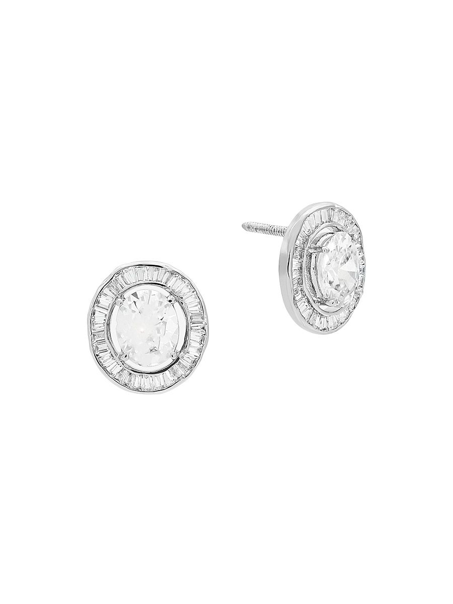 Women's Silver-Plated & Cubic Zirconia Stud Earrings - Silver