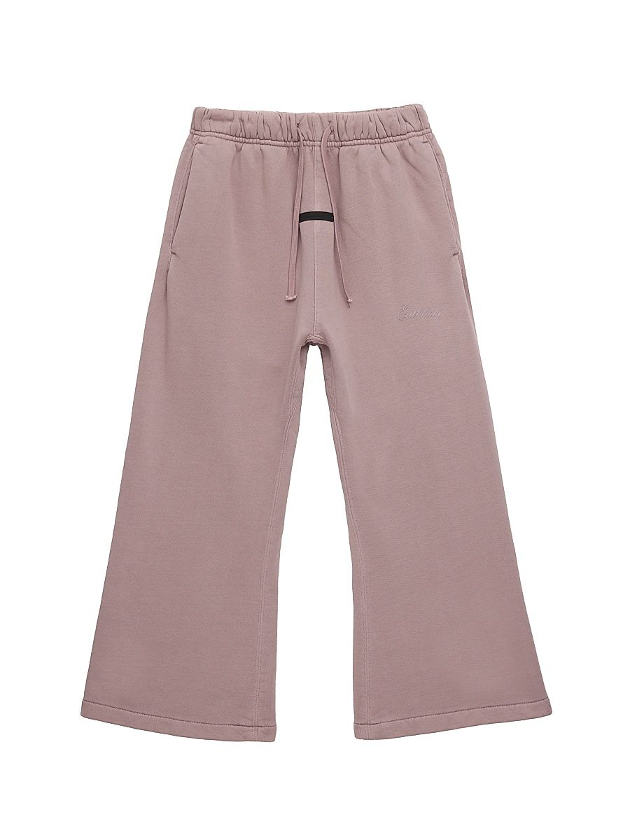 Little Kid's & Kid's Logo Wide-Leg Sweatpants - Faded Mauve - Size 2