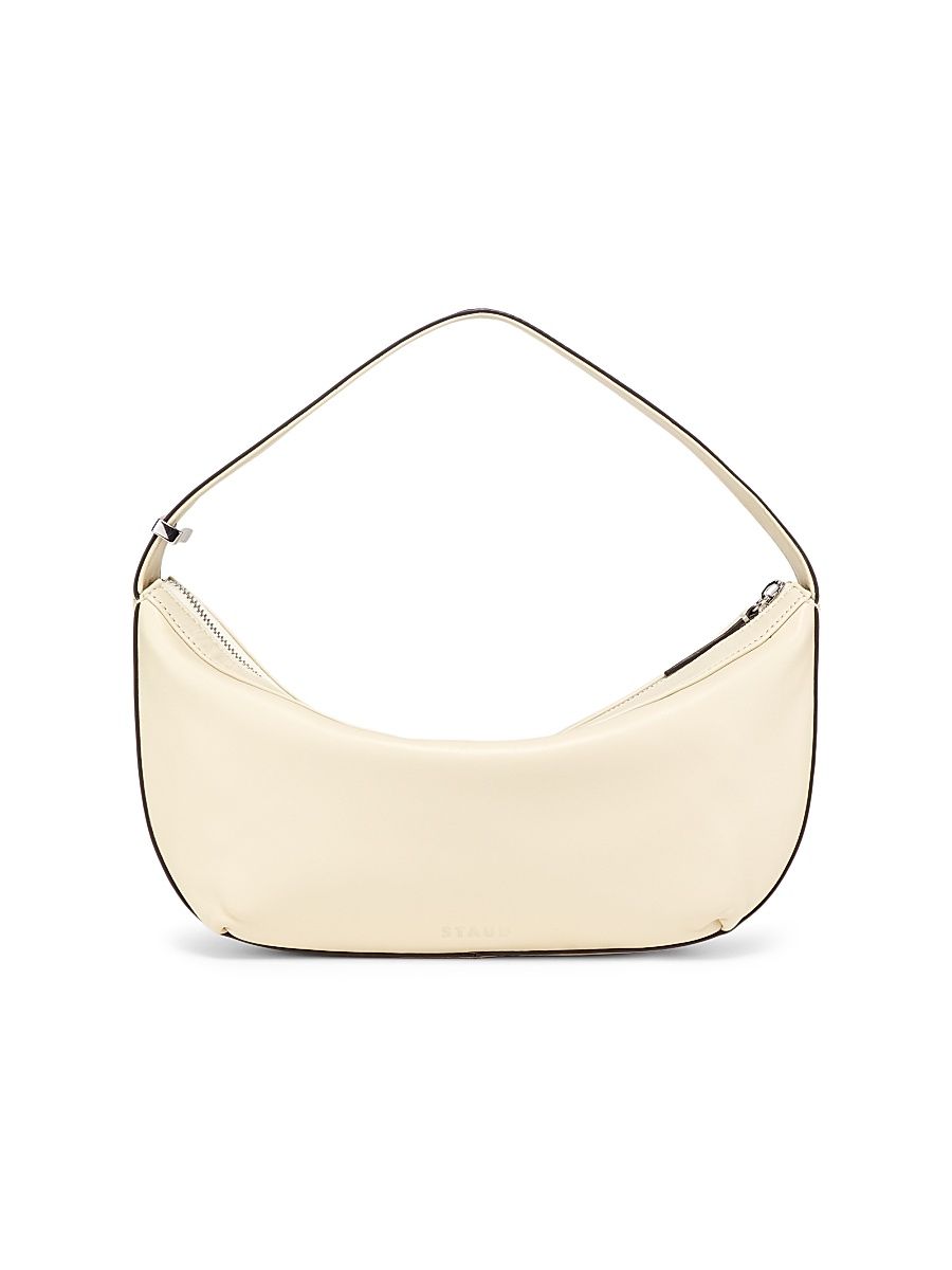 Women's Demy Leather Top Handle Bag - Cream