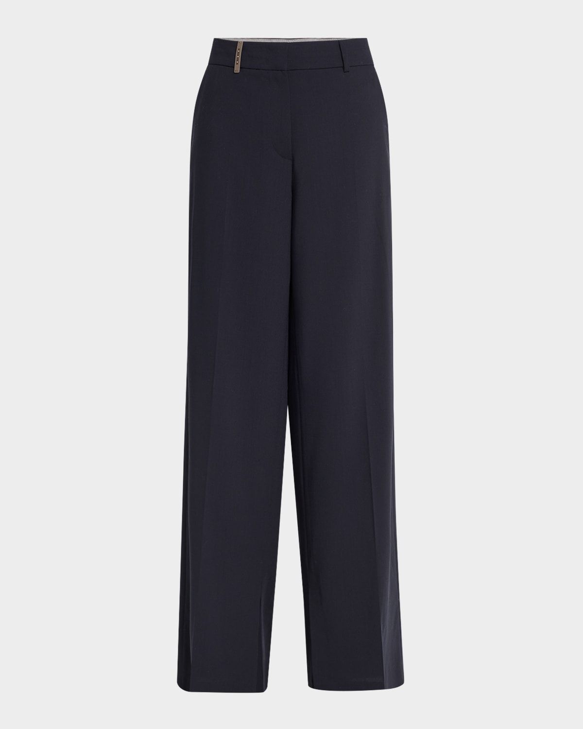 Wide-Leg Side Slit Pants