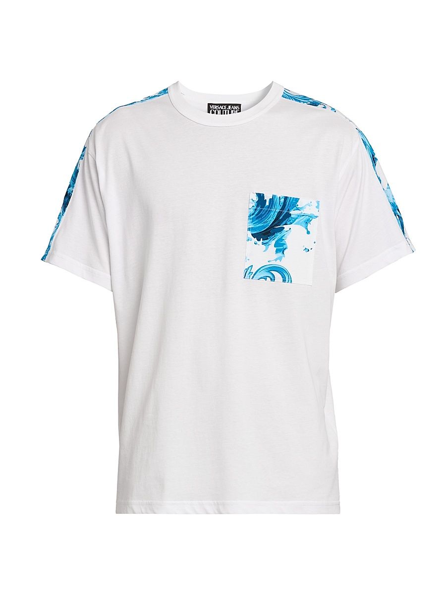 Men's Filigree Cotton Crewneck T-Shirt - White - Size XXL