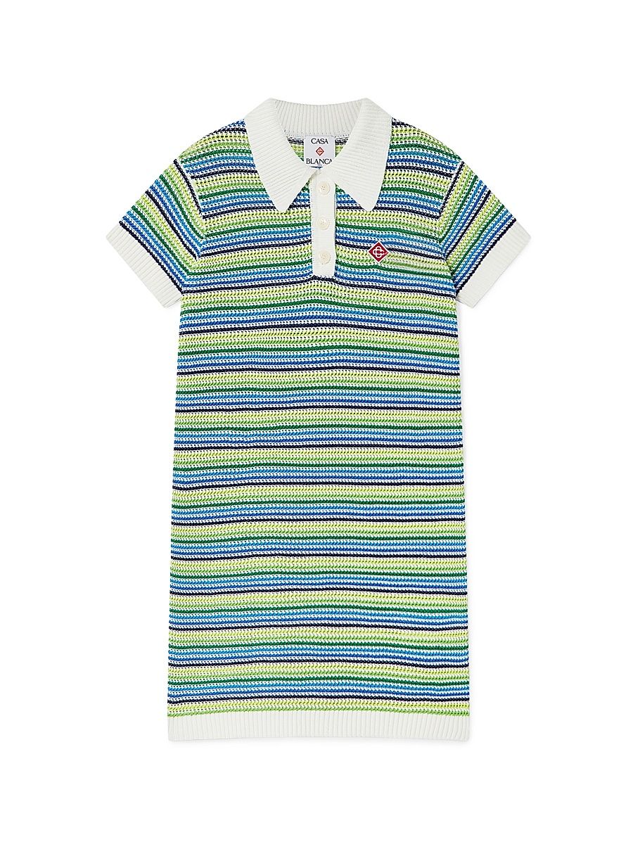 Little Girl's & Girl's Striped Crochet Dress - Size 11