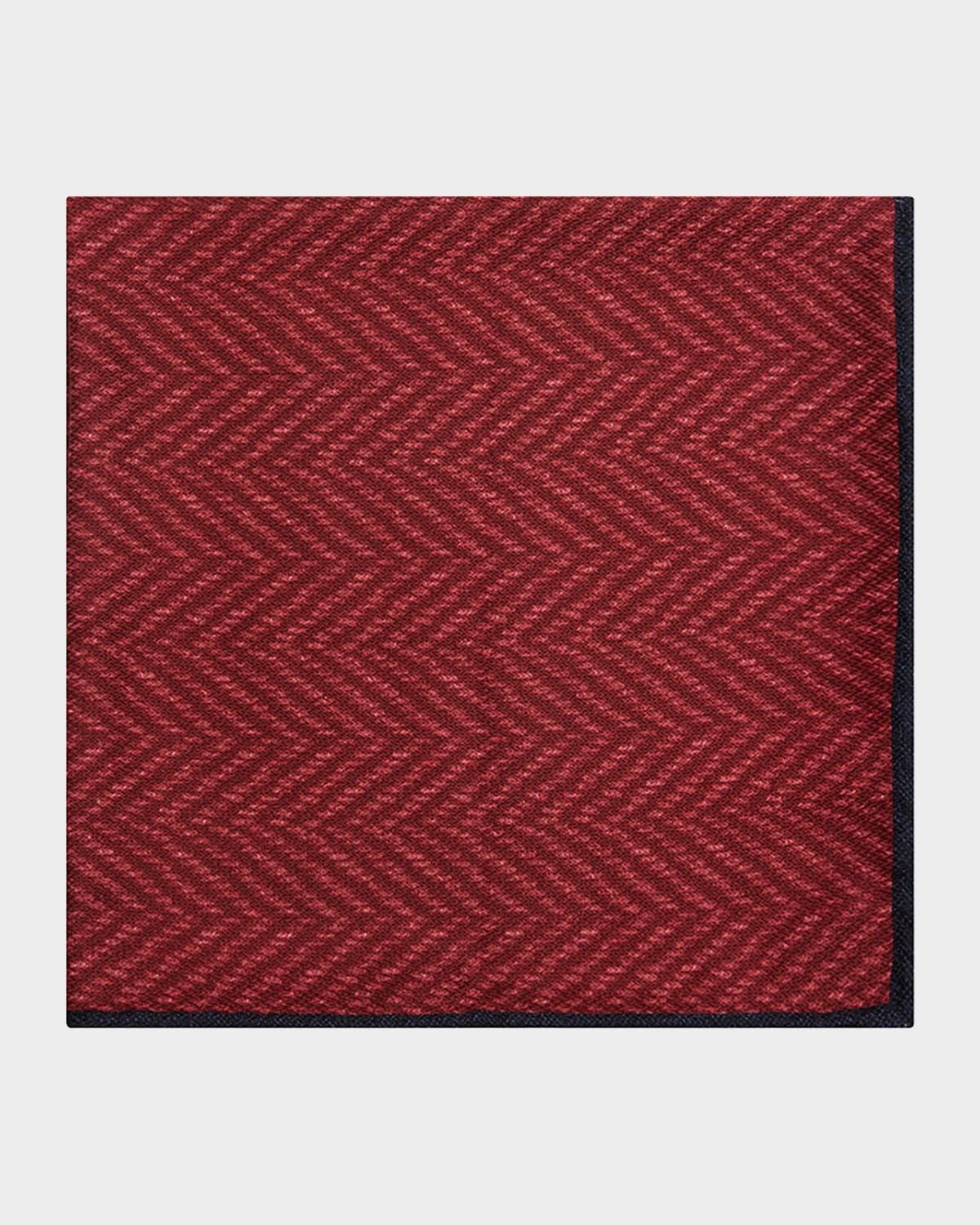 Men & apos;s Chevron-Print Silk Pocket Square