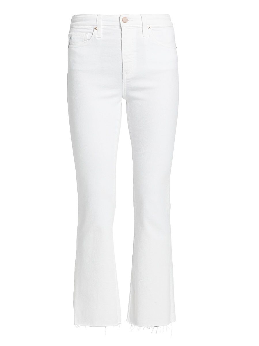Women's Farrah Cotton-Blend Boot-Cut Jeans - Modern White - Size 31