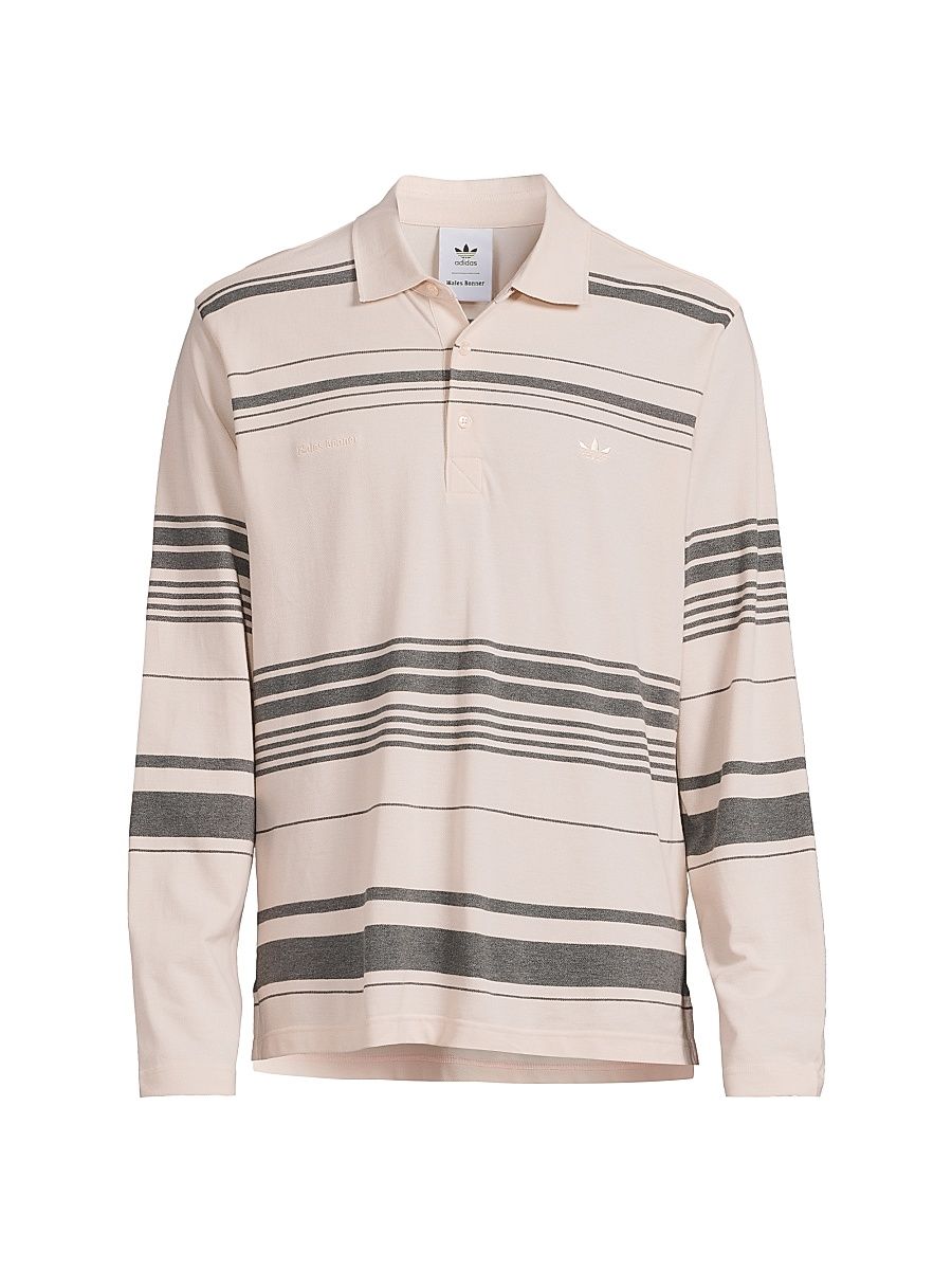 Men's adidas x Wales Bonner Striped Stretch-Cotton Polo Shirt - Wonder Quartz - Size XXL