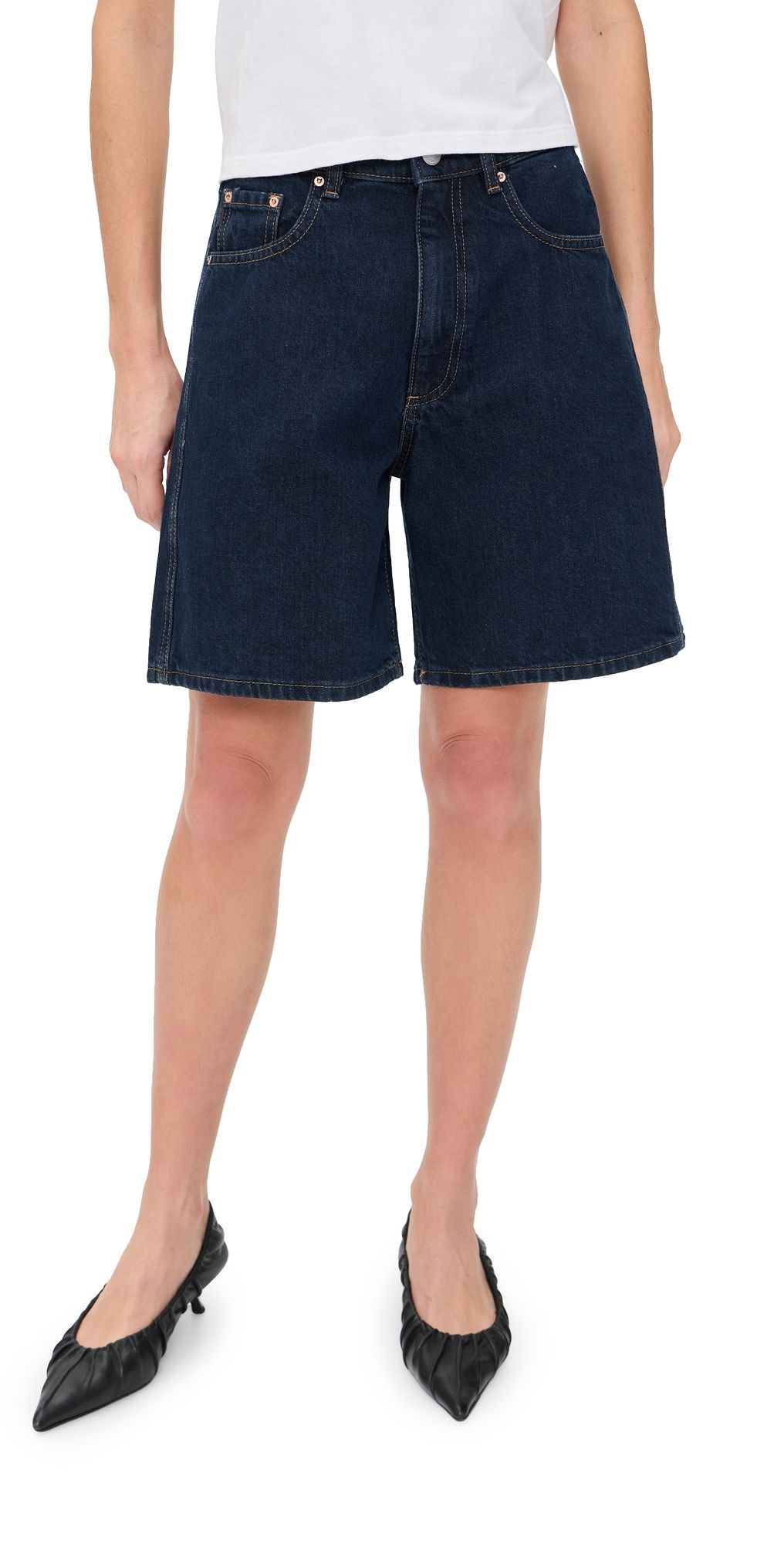 DL1961 Taylor Relaxed High Rise Denim Shorts Night Out 24