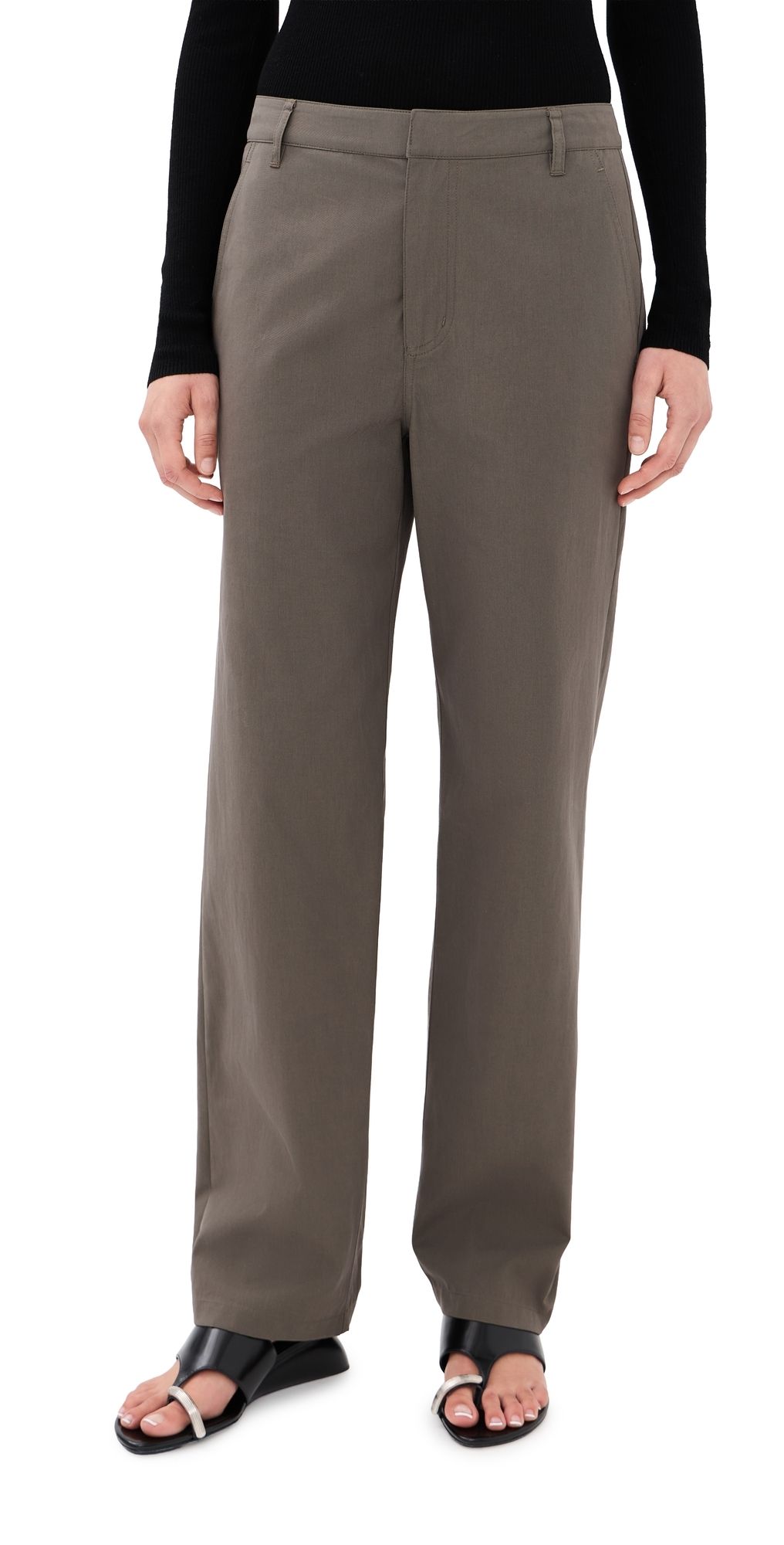 Tibi Bio Twill Alec Slouch Pants Dark Stone 30