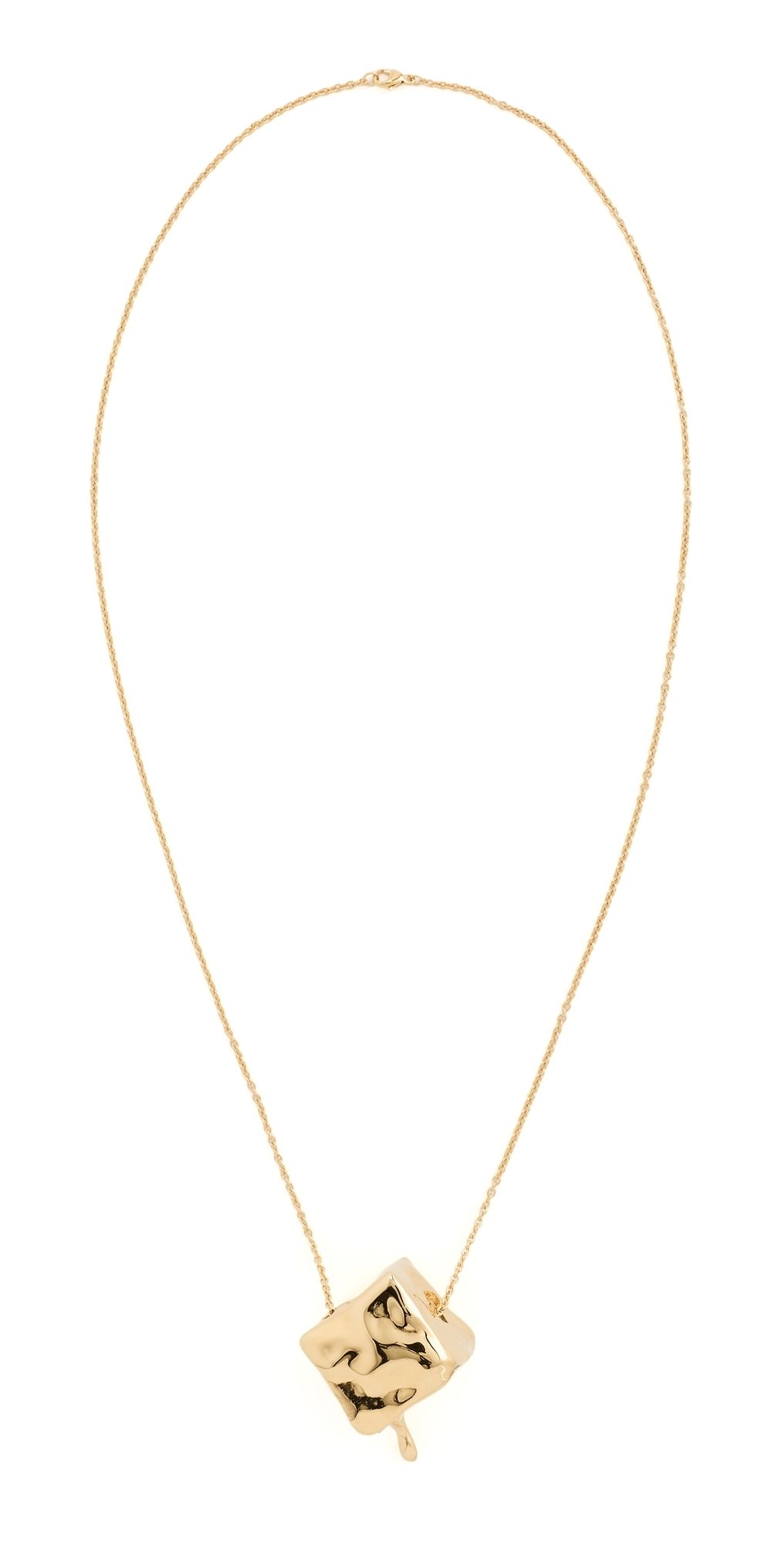 rabanne Melting Ice Cube Necklace Gold One Size