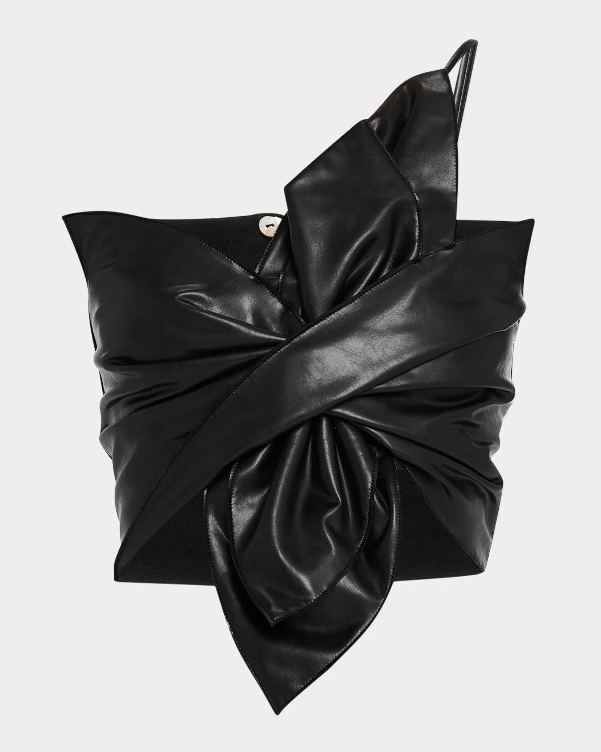 Orchid Faux Leather Crop Top