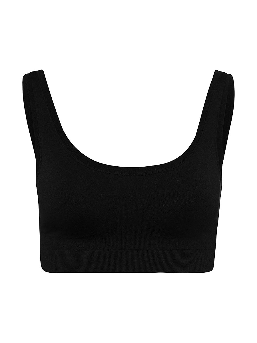 Women's Touch Feeling Padded Crop Top - Black - Size XL