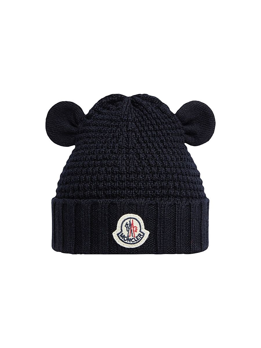 Newborn's Beanie in Wool - Navy Blue - Size XXS