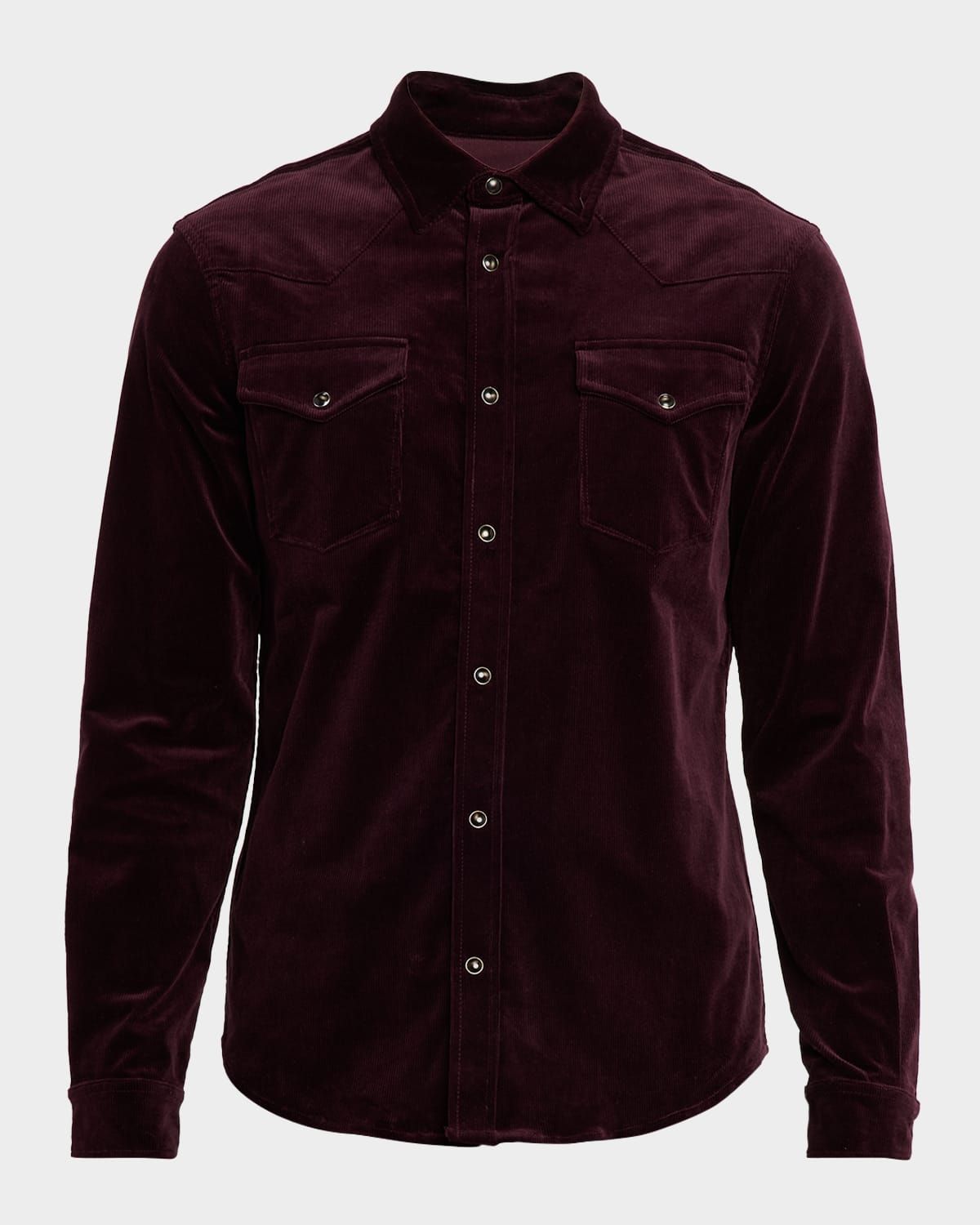 Men & apos;s Eastwood Needle Corduroy Saddle Western Shirt