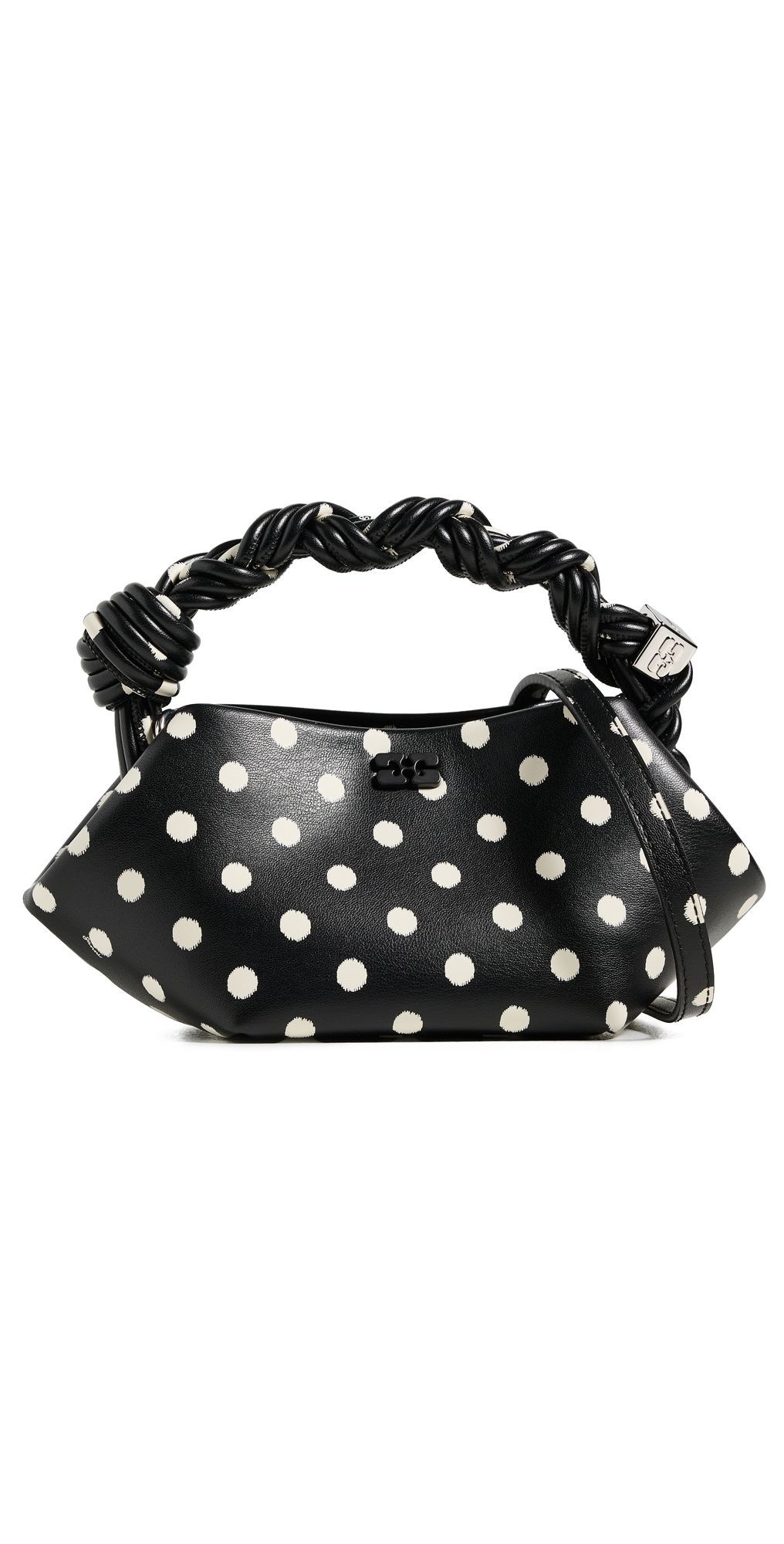 GANNI Bou Mini Printed Bag Black One Size