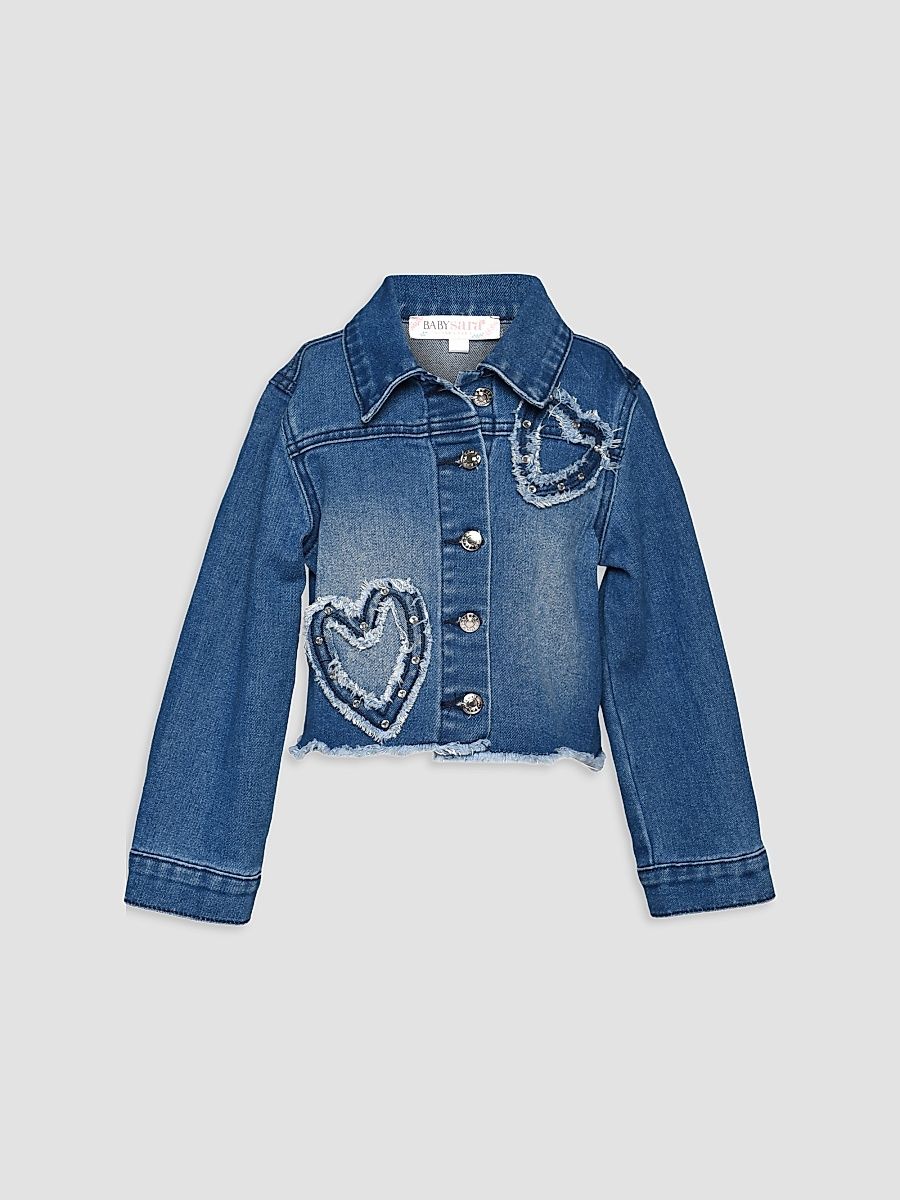 Girl's Little Girl's & Girl's Heart Denim Jacket - Blue - Size 10