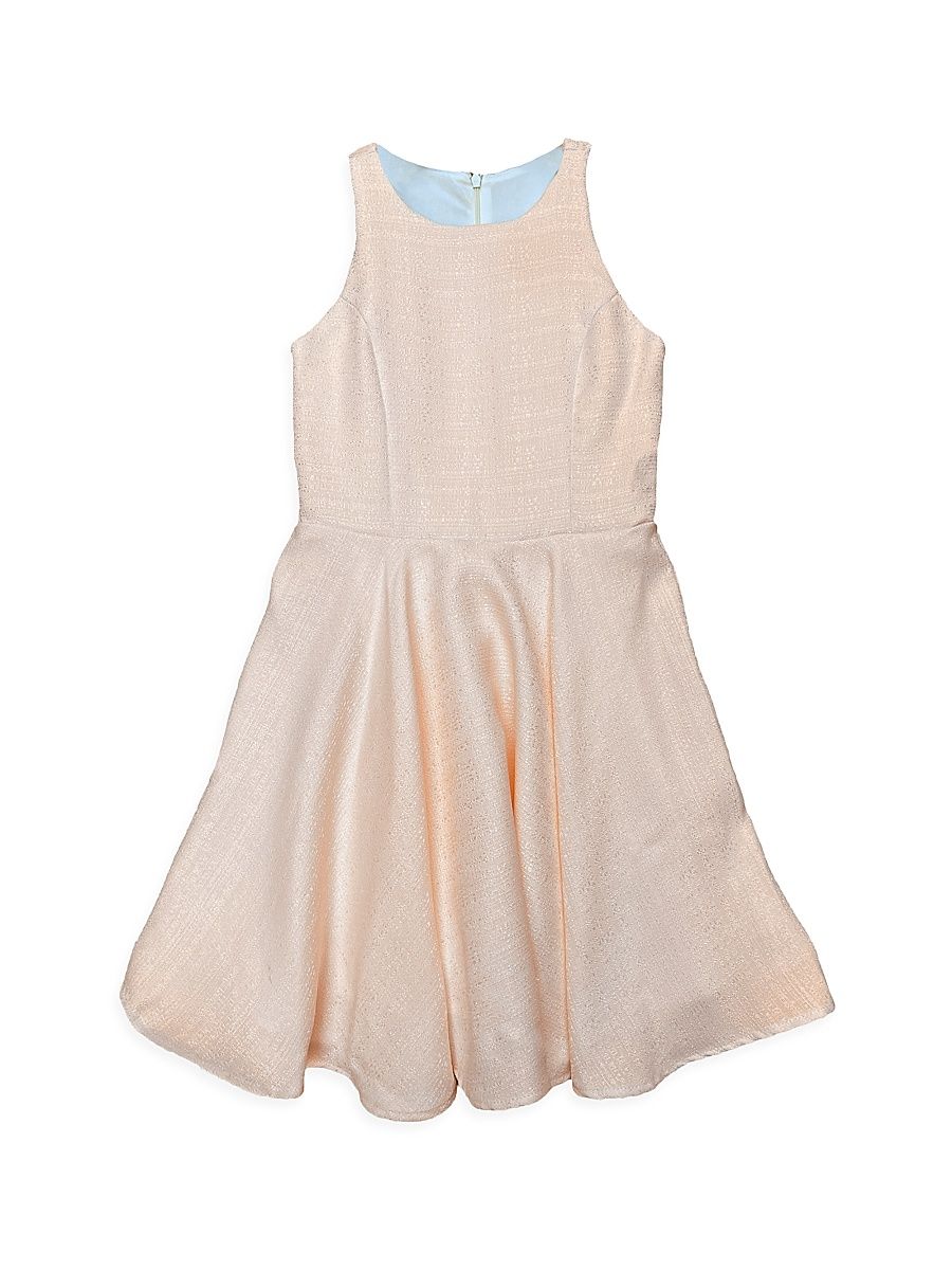 Girl's Racerback Jaquard Dress - Blush - Size 16