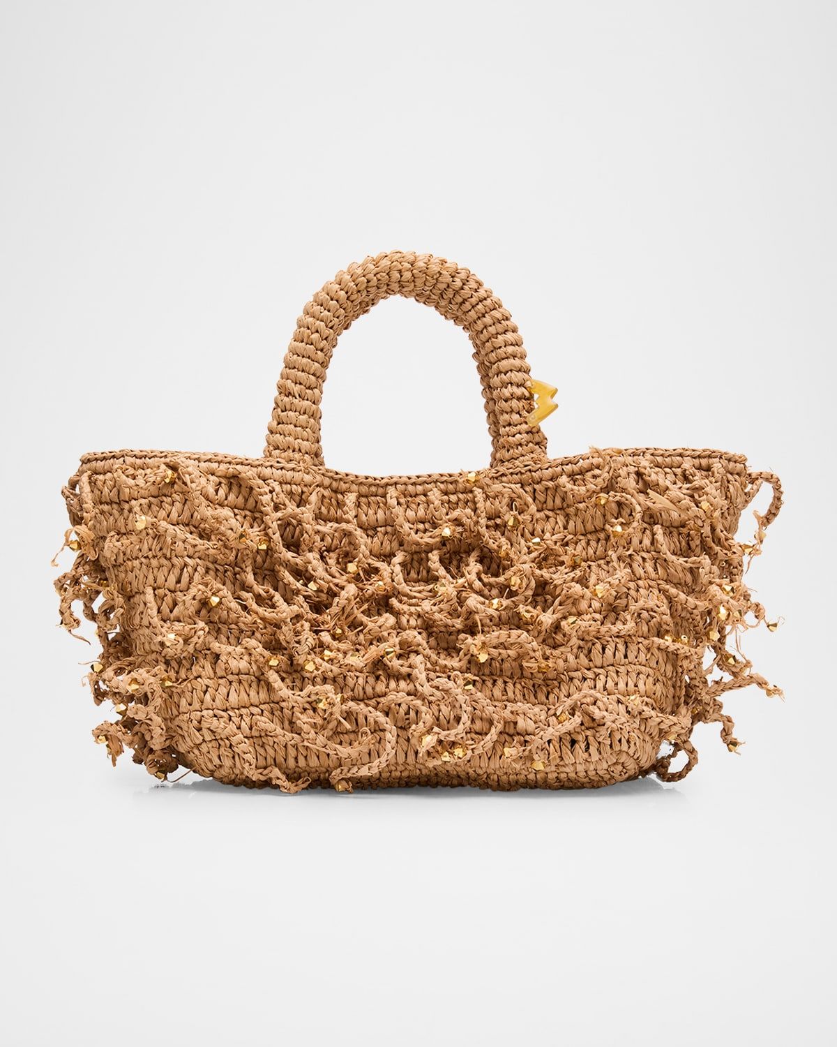Fanny Spaghetti Fringed Crochet Shoulder Bag