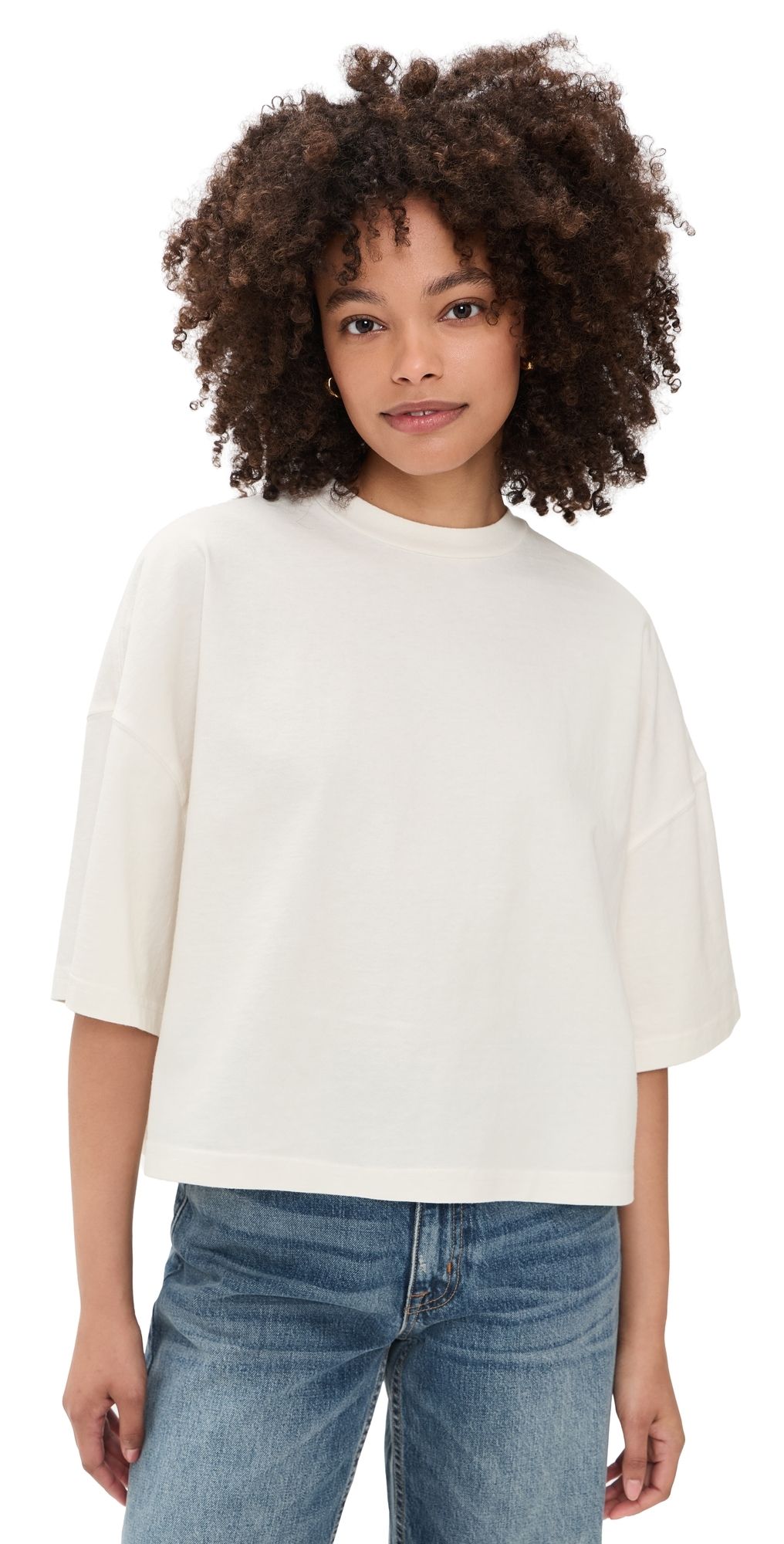 SLVRLAKE Box Tee Natural White S