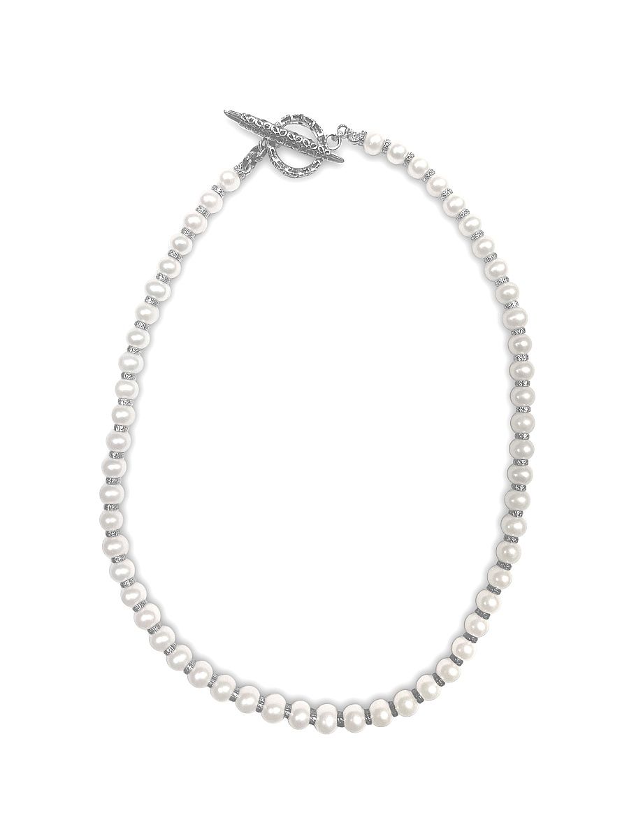 Women's Pearlicious Sterling Silver & 7MM Cultured Freshwater Pearl Necklace - Silver