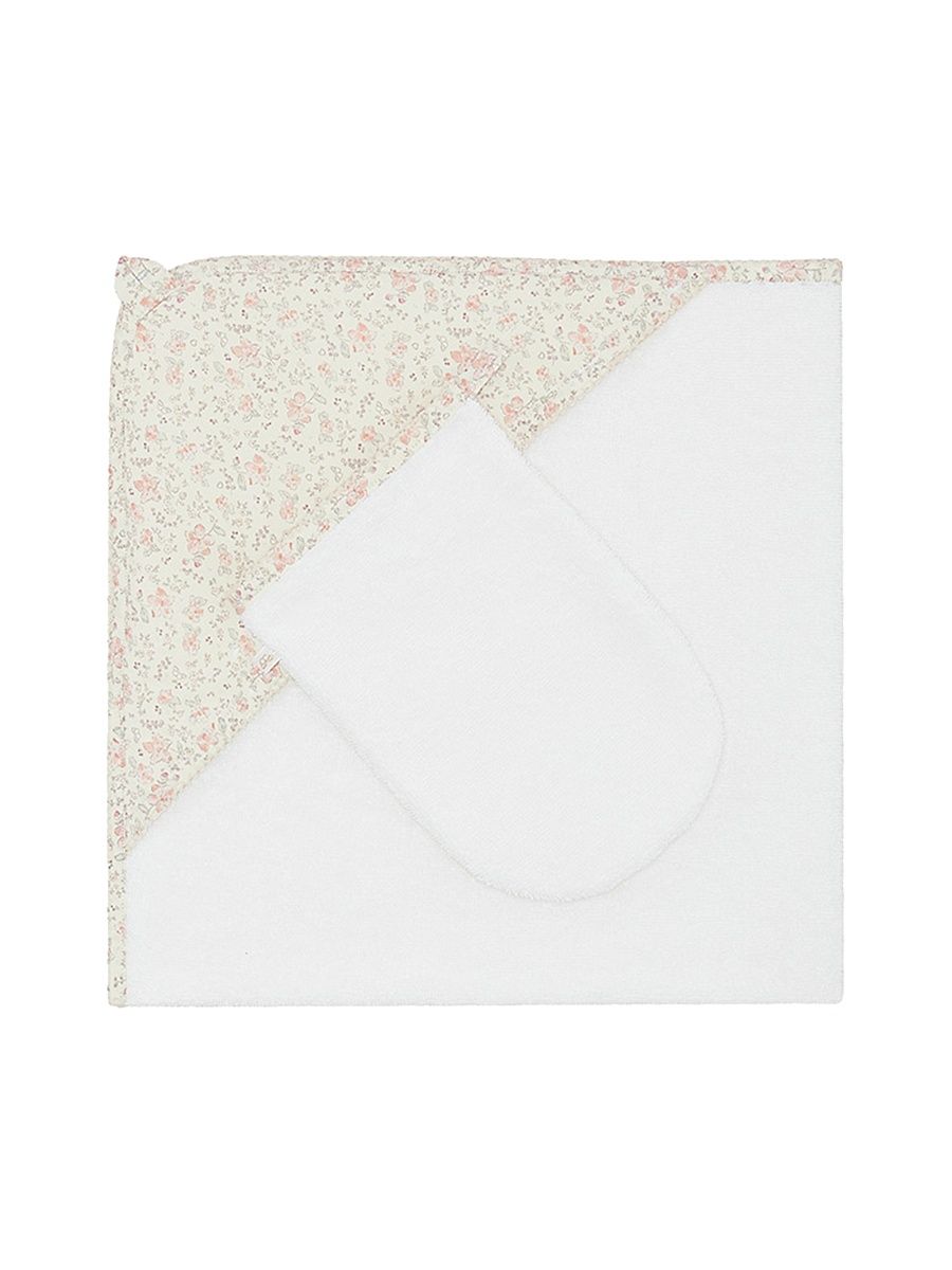 Baby Girl's 2-Piece Athena Bathadeline Towel & Wash Mitten Bathtime Set - Poreclain