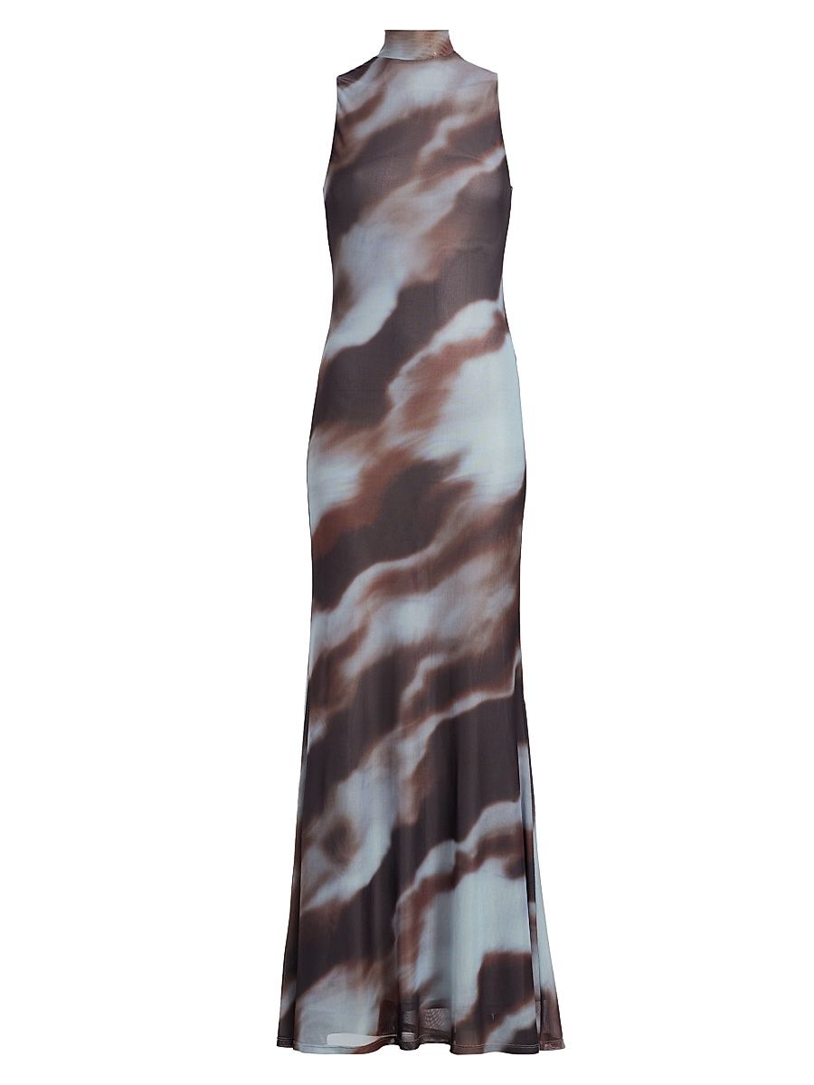 Women's Morell Abstract Sleeveless Maxi Dress - Pastel Multi - Size Small