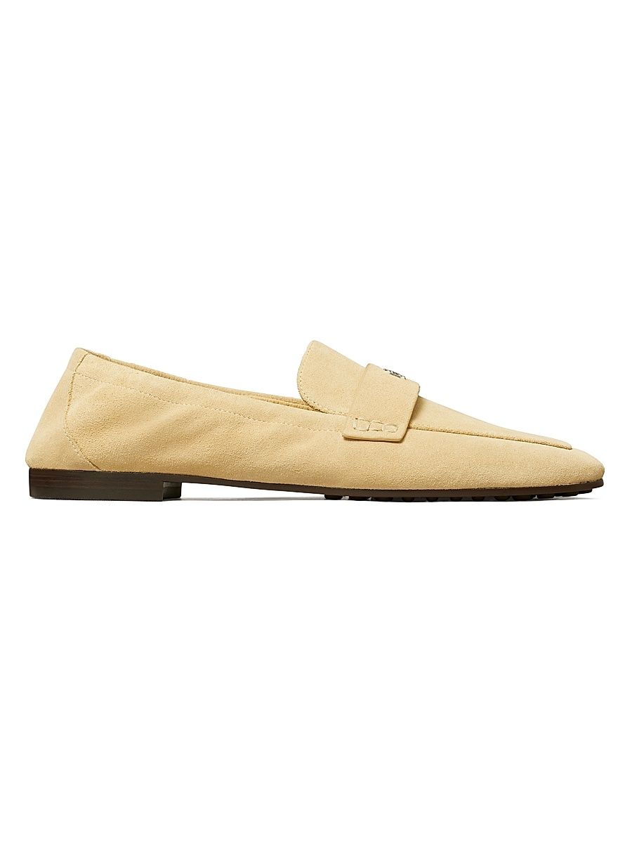 Women's Ballet Double-T Suede Loafers - Praline - Size 9.5
