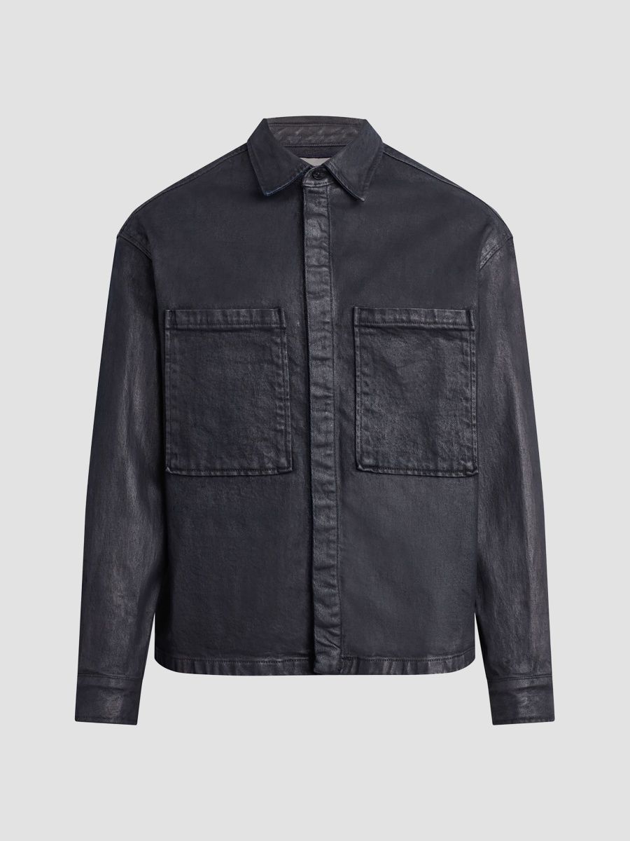Hudson Jeans Men's Coated Overshirt - Coated Carbon - Size XXL